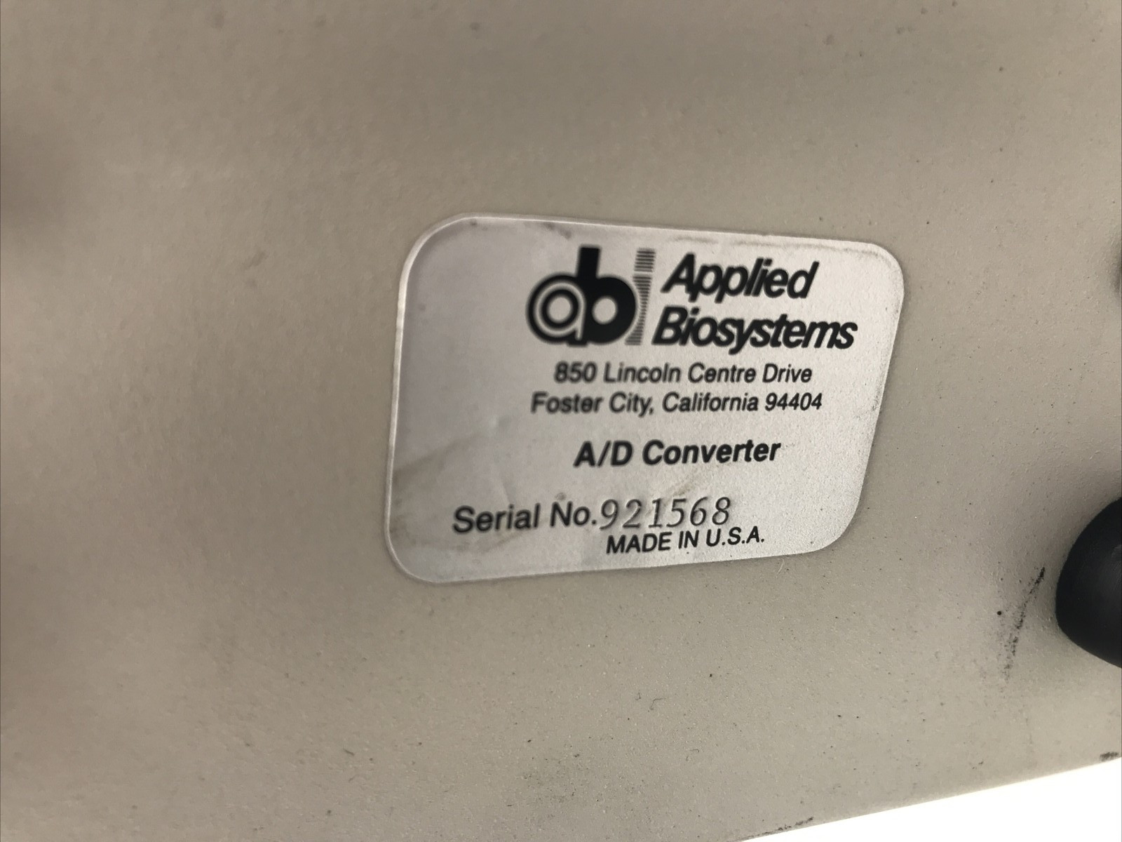Applied Biosystems A/D Converter RS-232 30V 250ma UNTESTED POWERS ON
