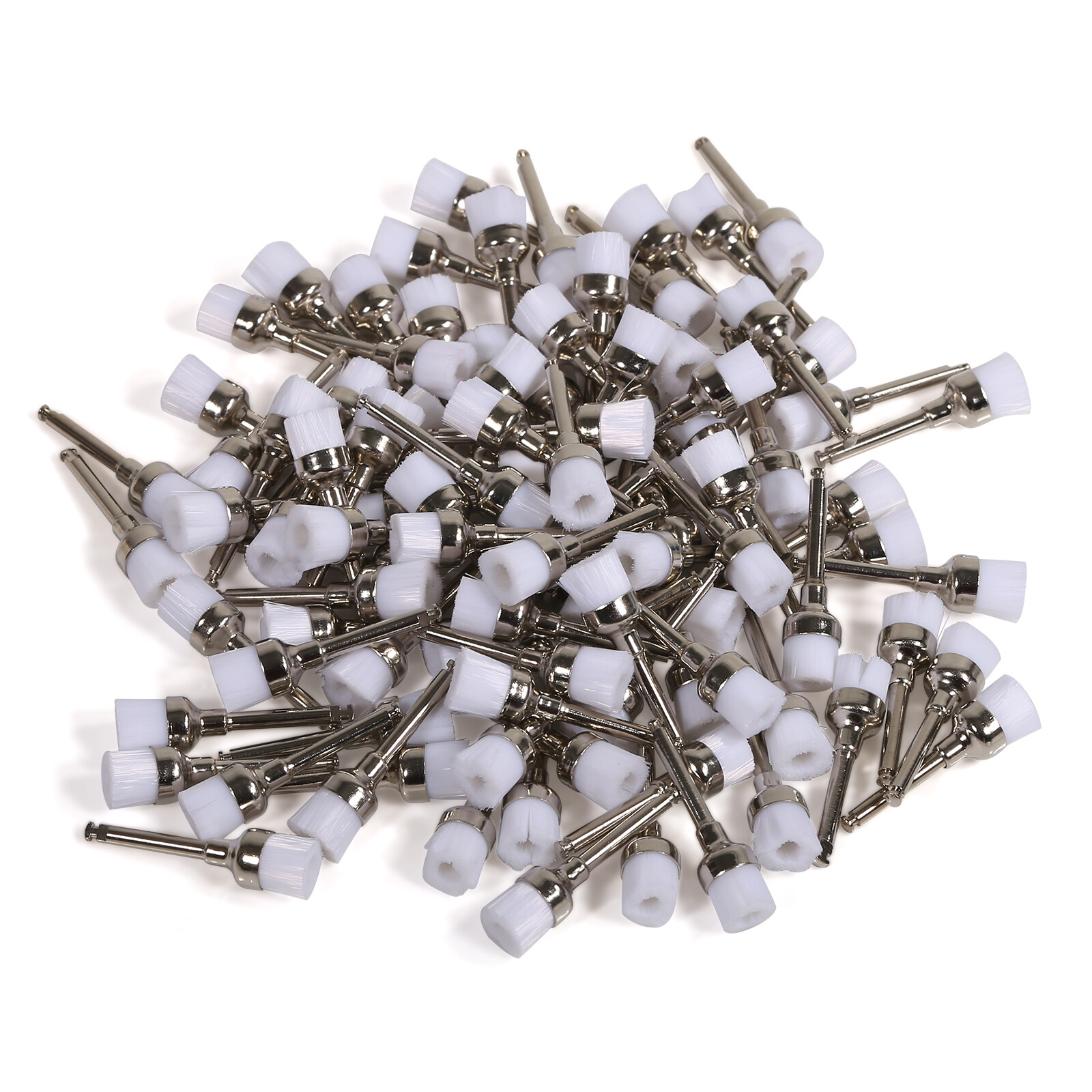 Dental Latch Type Prophy Polishing Brushes brush Flat Nylon Bristles # 1