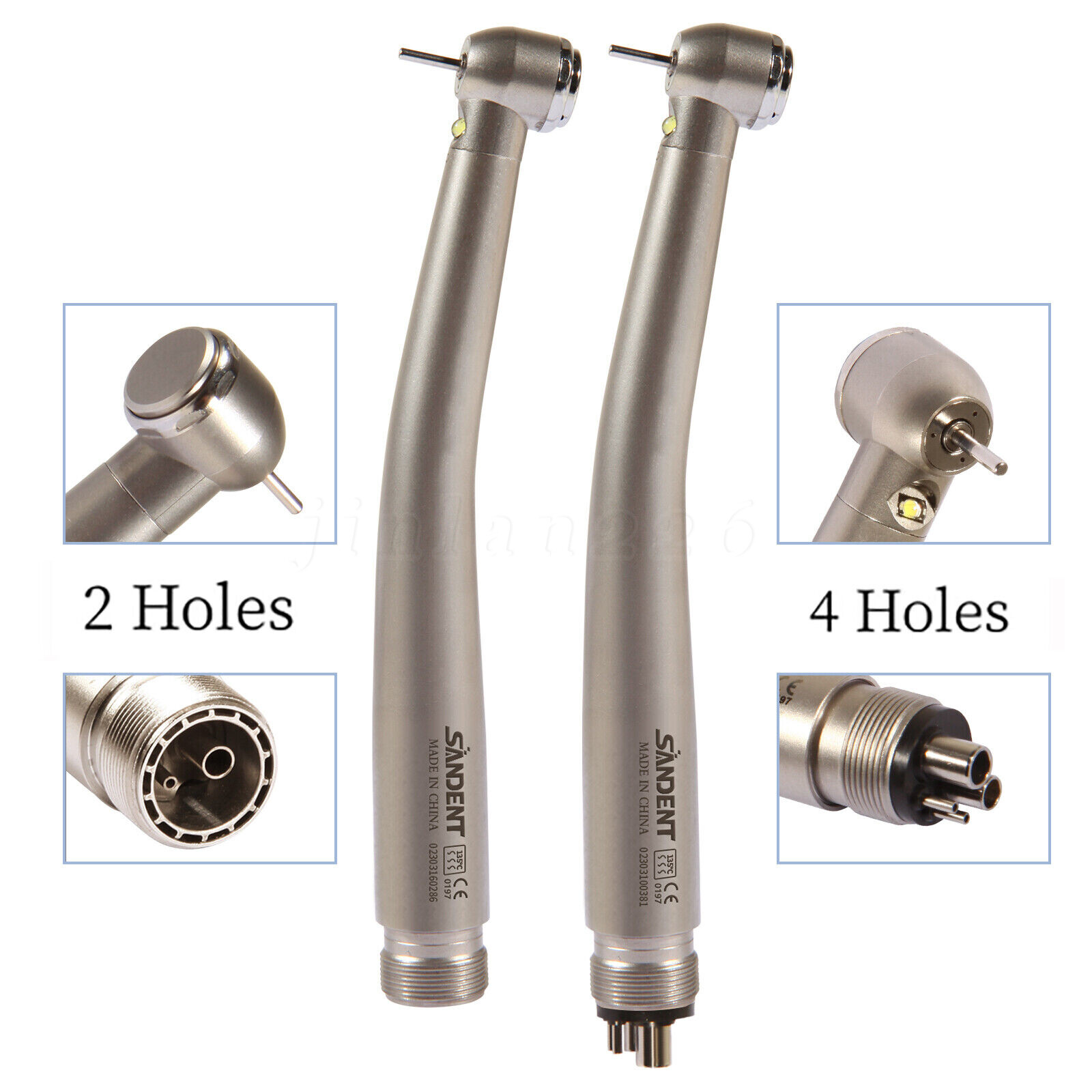 E-generator Dental LED Fiber Optic High Speed Handpiece 2/4hole Drill hand piece
