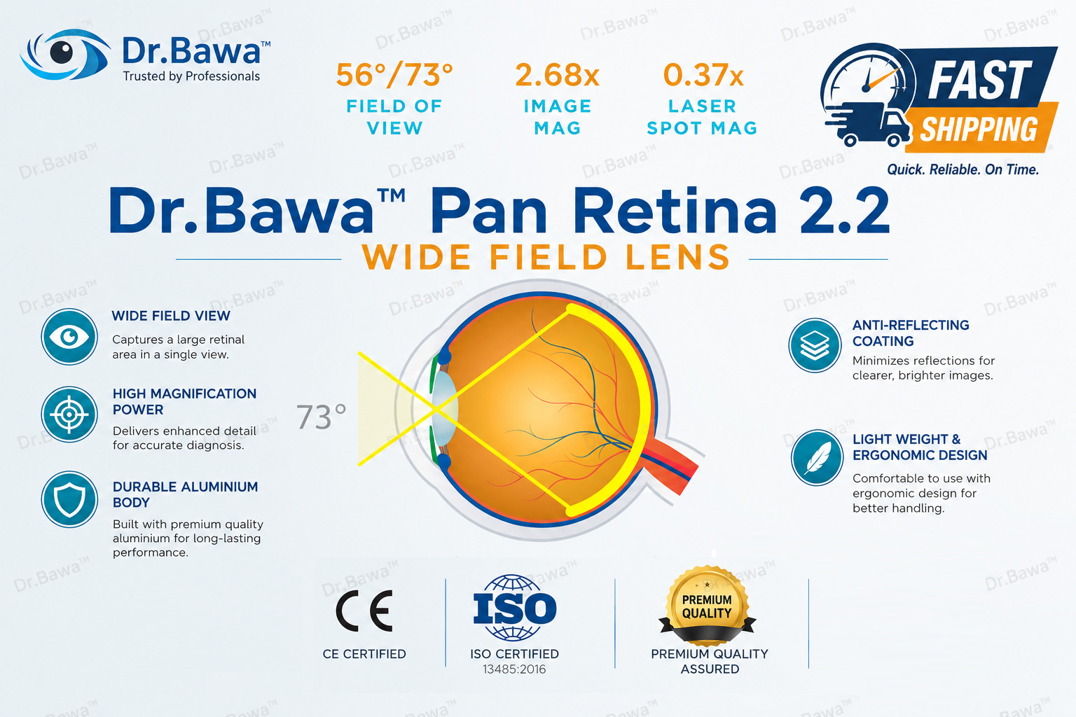 Dr Bawa Pan Retina 2.2 Retina Diagnostic Eye Examination Lens