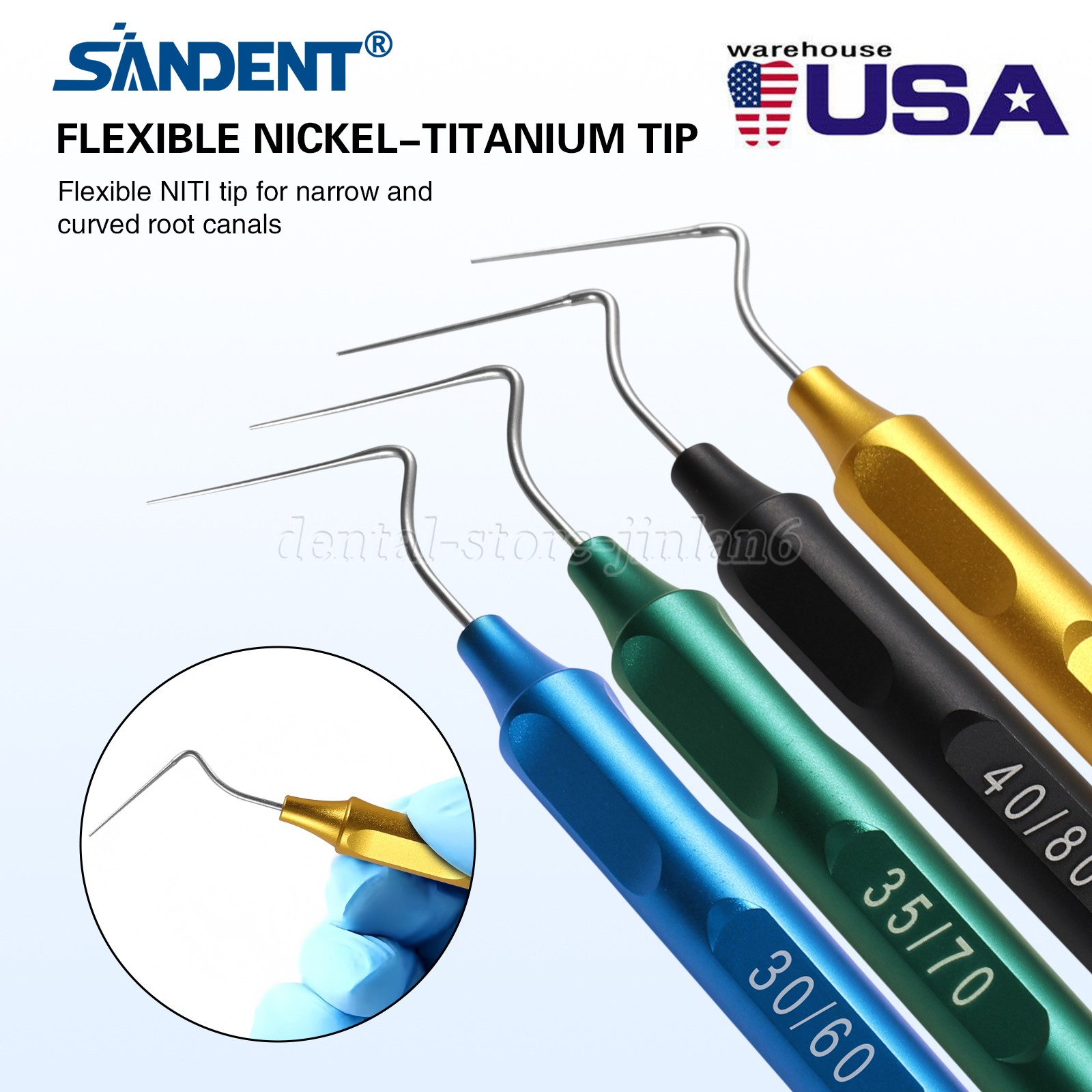 Nickel-Titanium Endo Pluggers – Vertical Condensation Tips for Root Canal 4Color