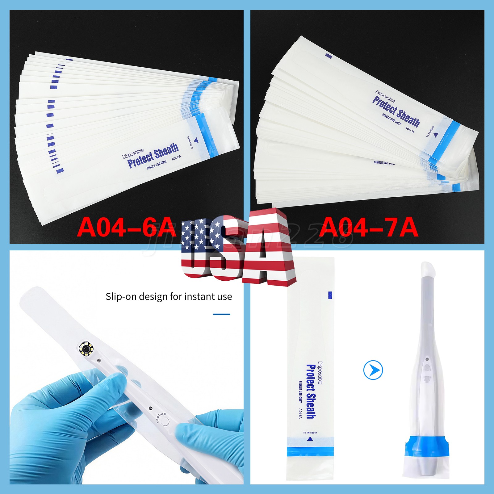 US Dental Endoscope Sleeve Sheath Cover Disposable Intraoral Bock Oral Camera