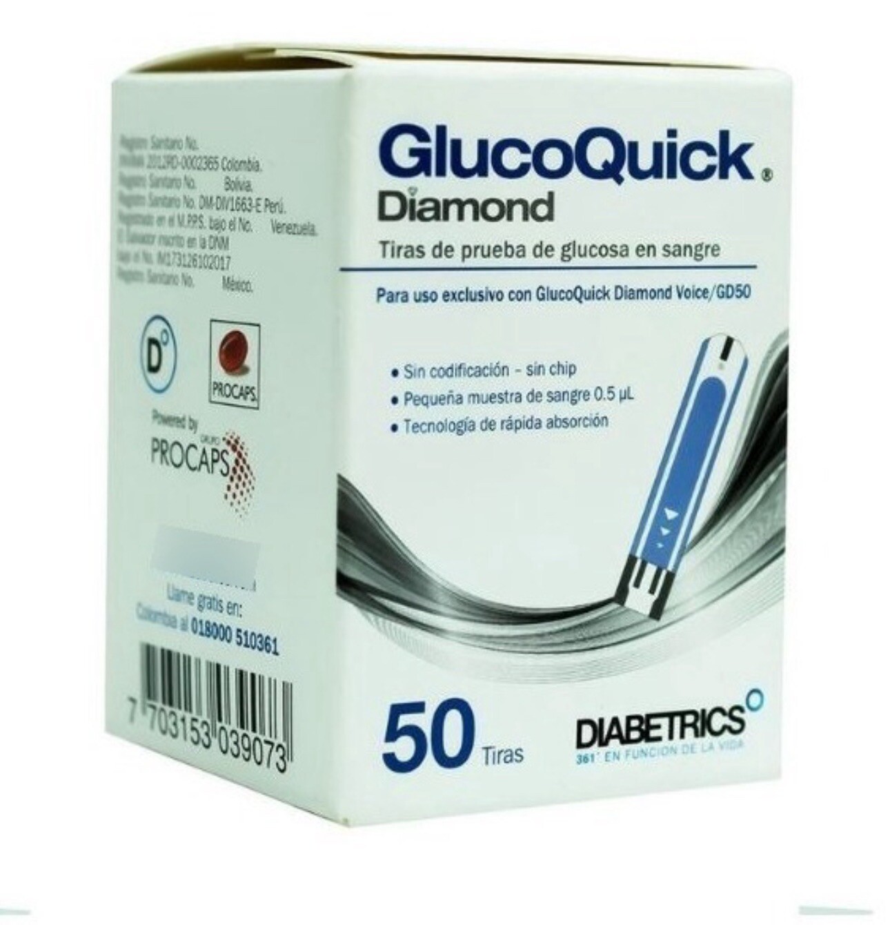 Glucoquick Diamond Instant Blood Glucose 50 Test Strip – Exp 08 / 2025