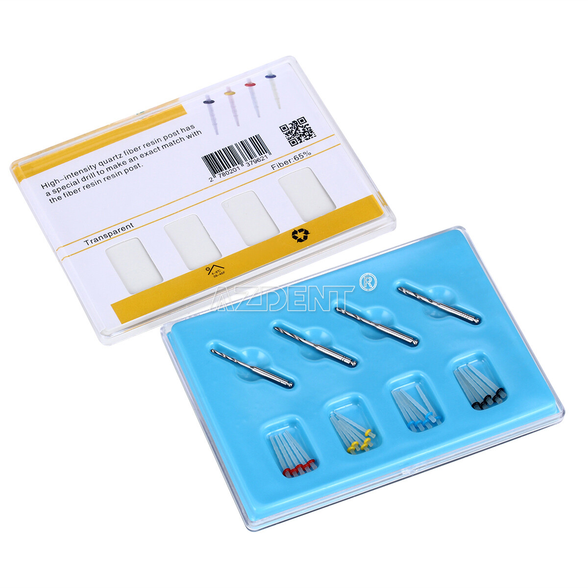 Dental Glass Fiber Post Teeth Restorative Refill Screw Posts 1.2 1.4 1.6 1.8mm