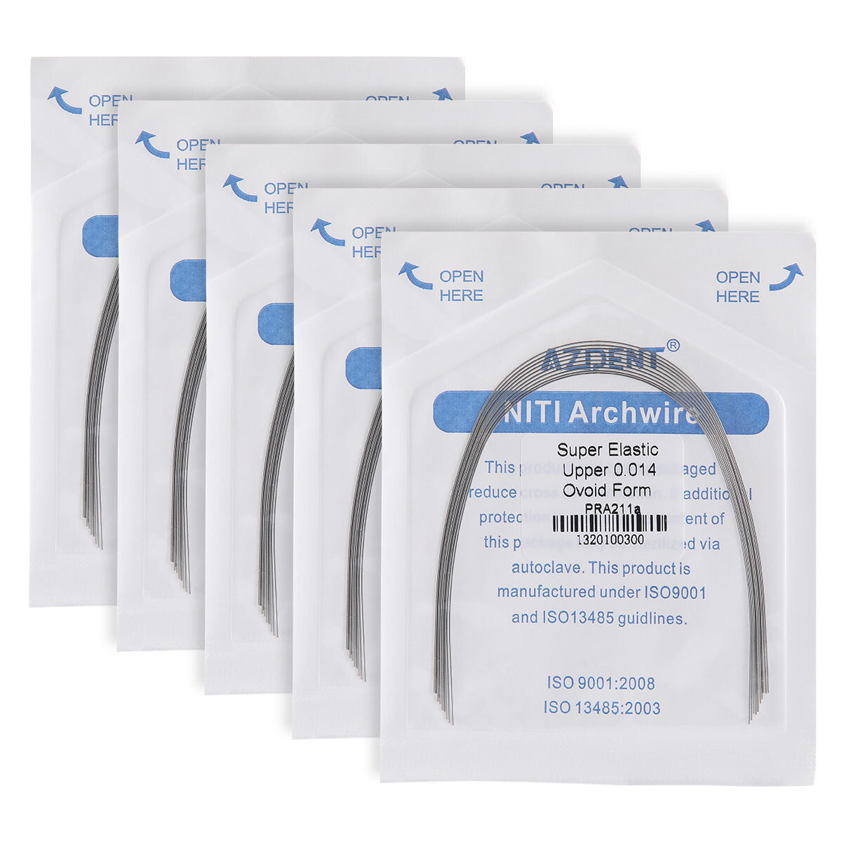 AZDENT Dental Orthodontic Super Elastic Niti Arch Wires Round Ovoid/Natural Form