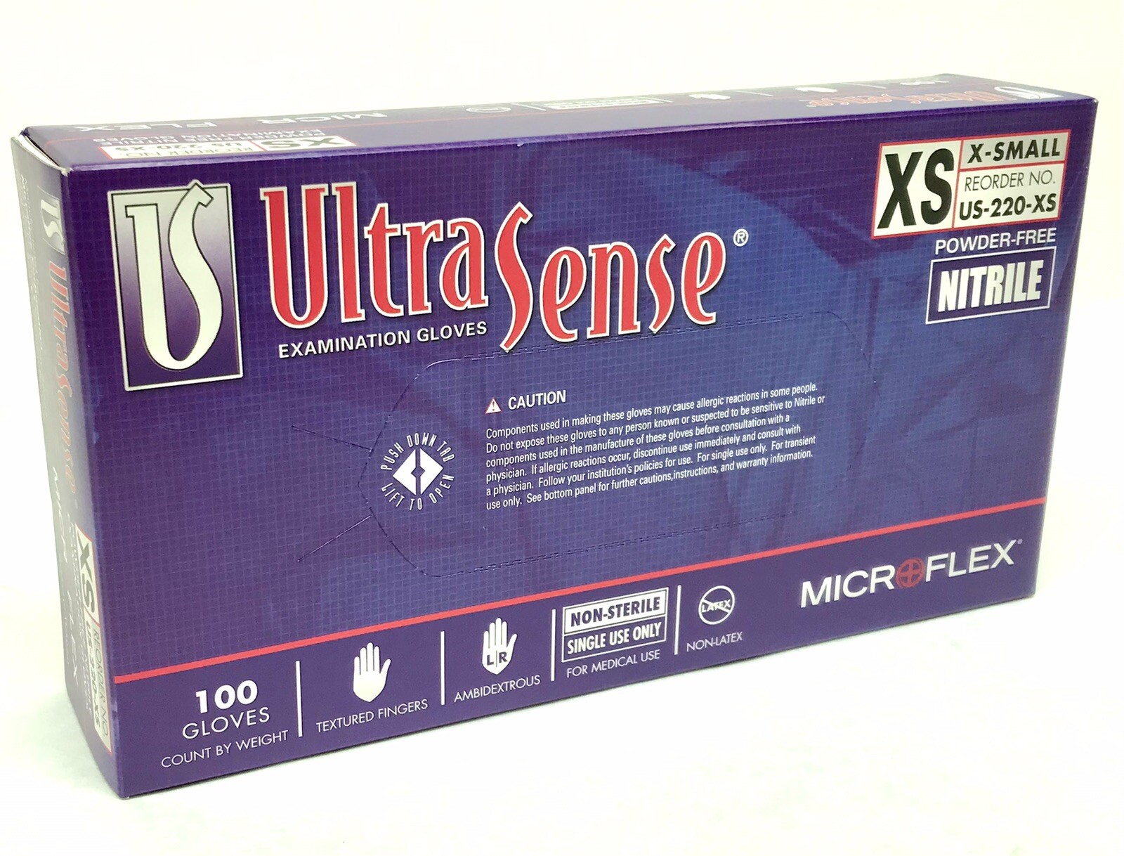 100 Microflex Ultra Sense Gloves EXTRA Small US-220-XS POWDER FREE NITRILE HR