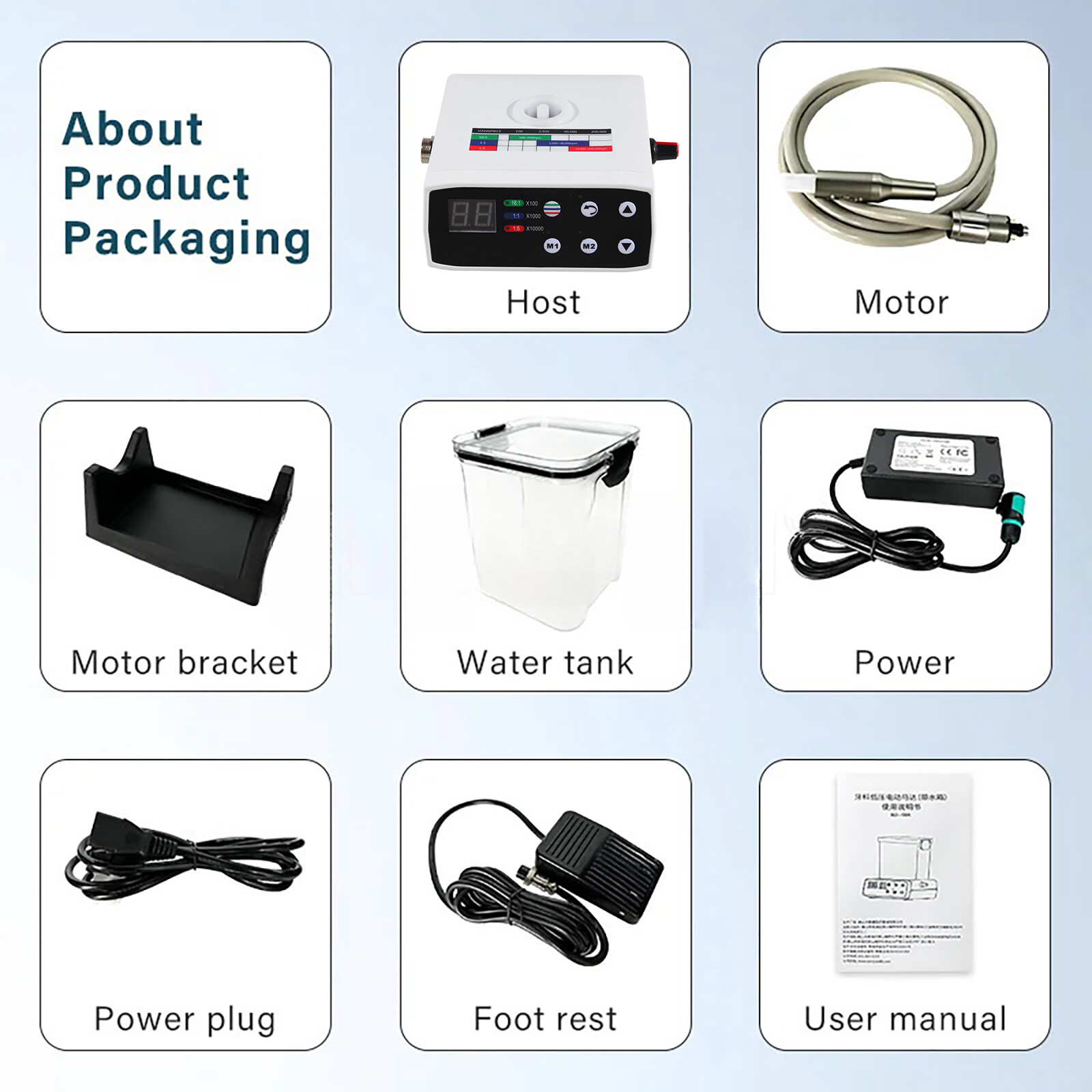 Dental Brushless Electric Micromotor Motor W/ Water Tank Vector Control System