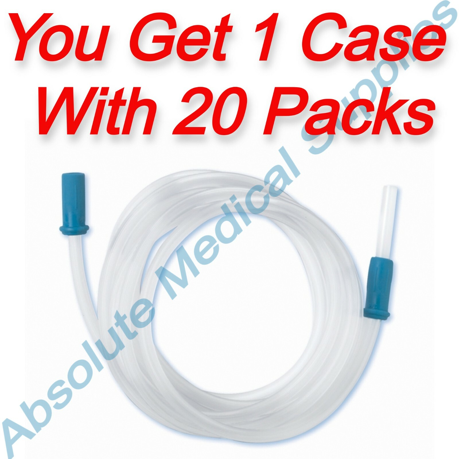 *20-Pack* Medline Non-Conductive Tubing 12′ x 3/16″ Female Connectors DYND50223