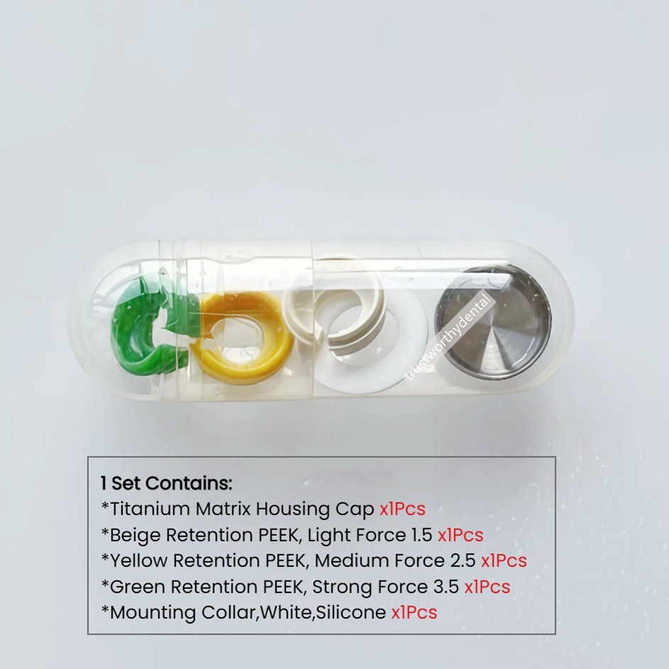 Dental Novaloc Retention Inserts Caps Peek Locator Mounting&Demounting Tool