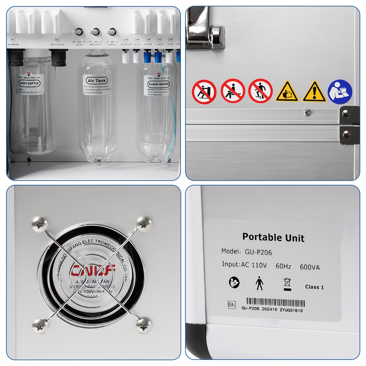 FDA Portable Dental Mobile Delivery Unit With Air Compressor Strong Suction 4H