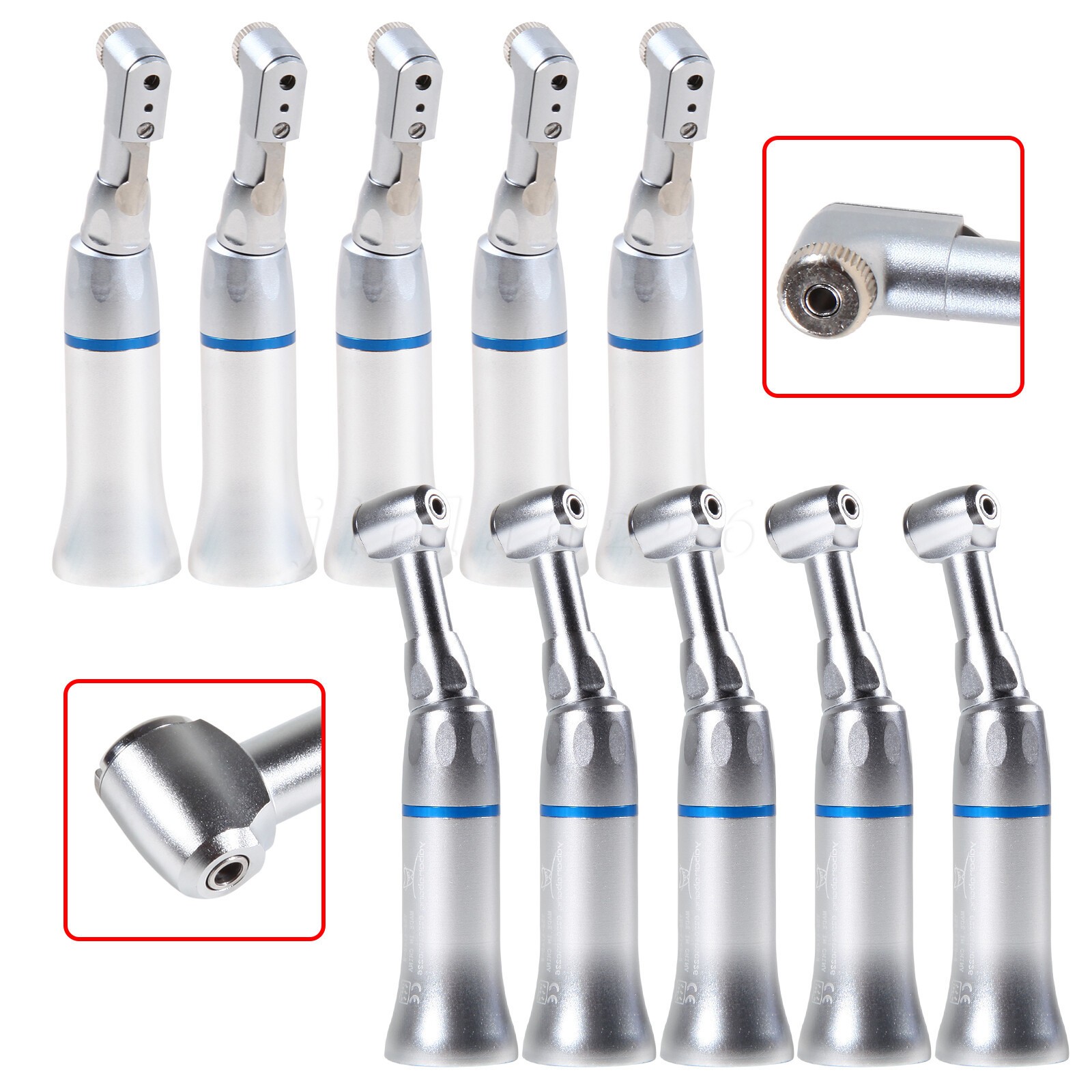 NSK Style Dental Push Button /Latch Contra Angle Handpiece Slow Low Speed E-type