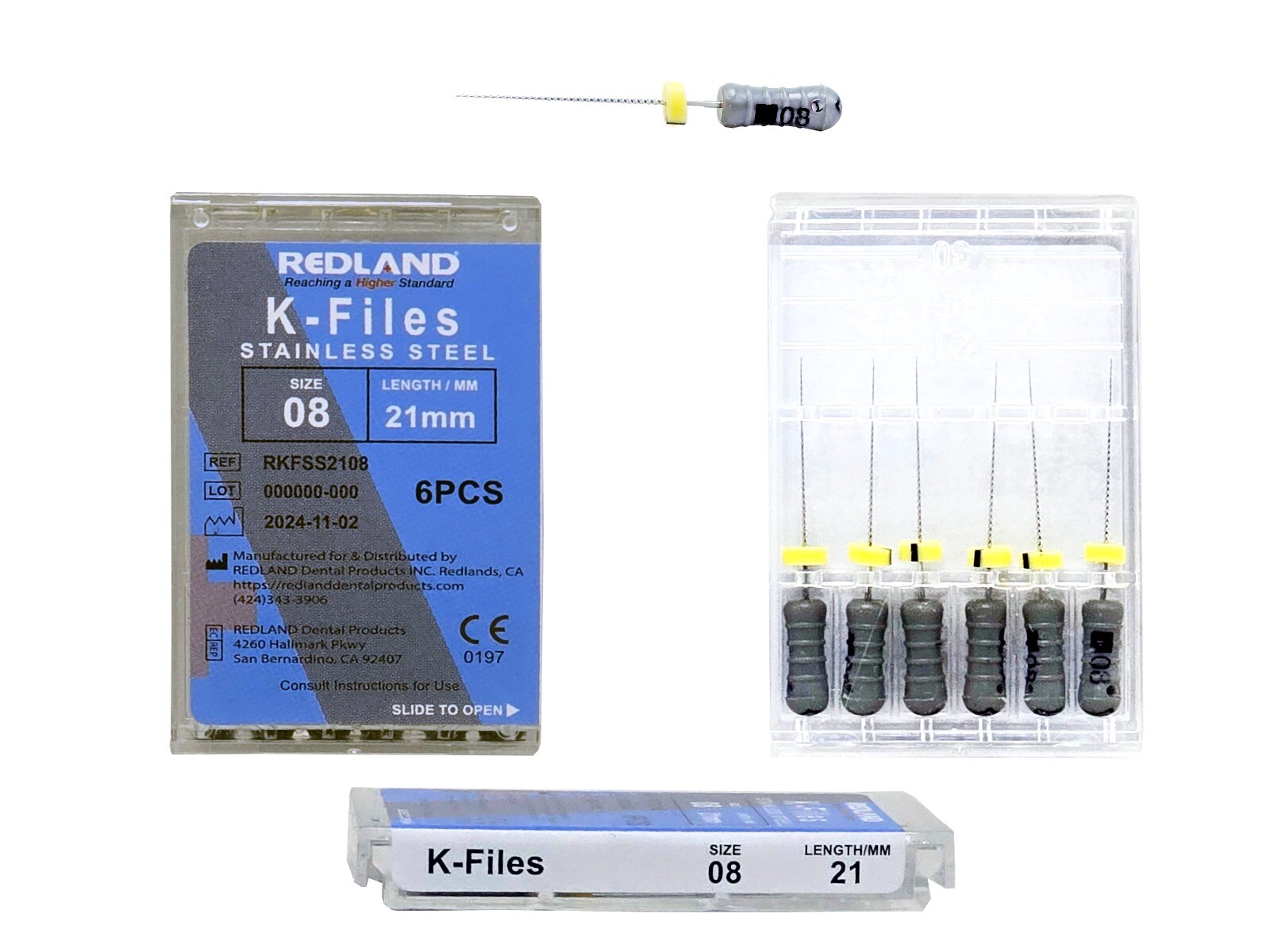 Dental K-files S S Endodontics 21mm,25mm,31mm 6 Files/Pack Compared to Dentsply