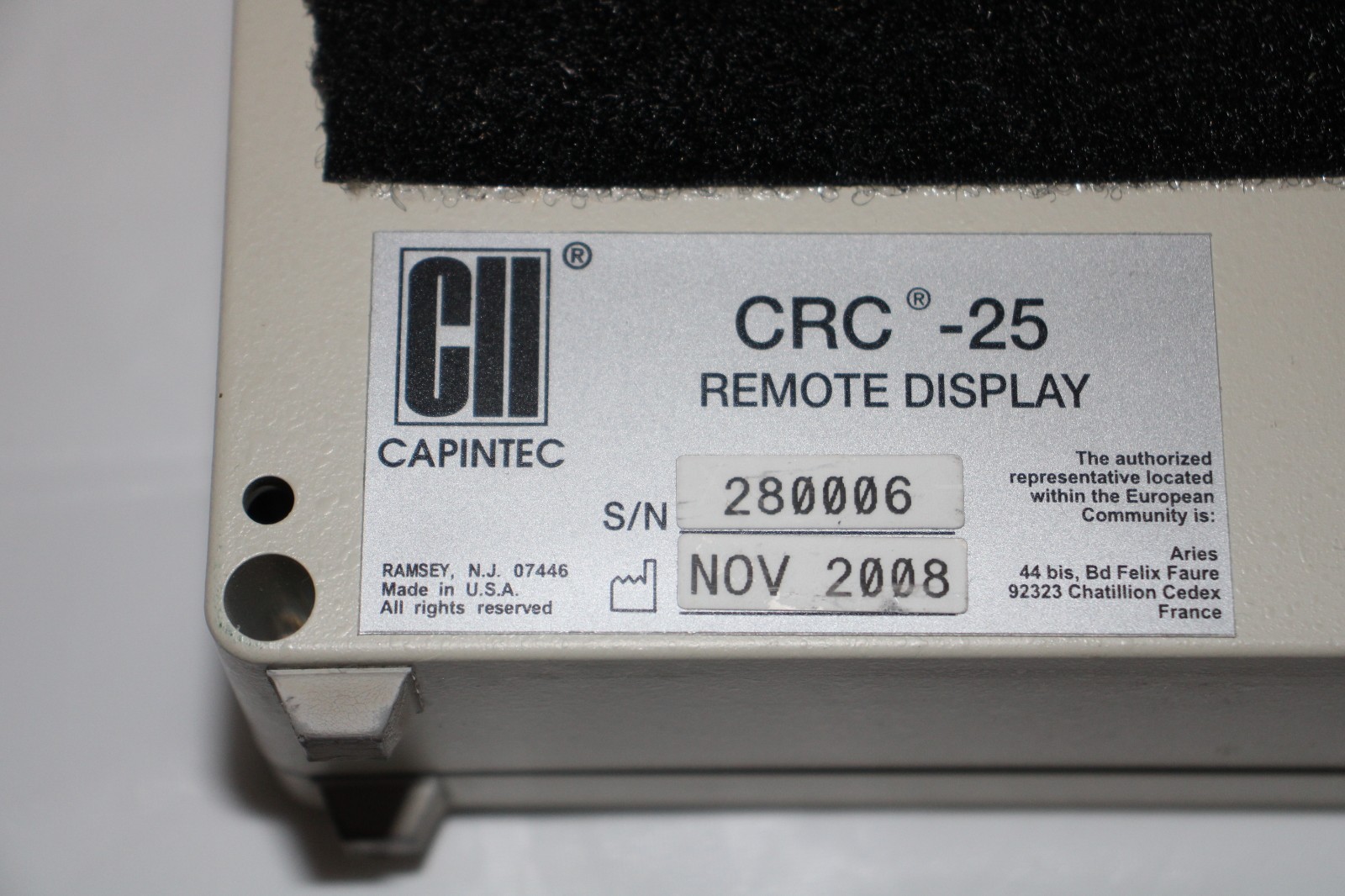 Capintec CRC-25 REMOTE DISPLAY for Radioisotope Dose Calibrator