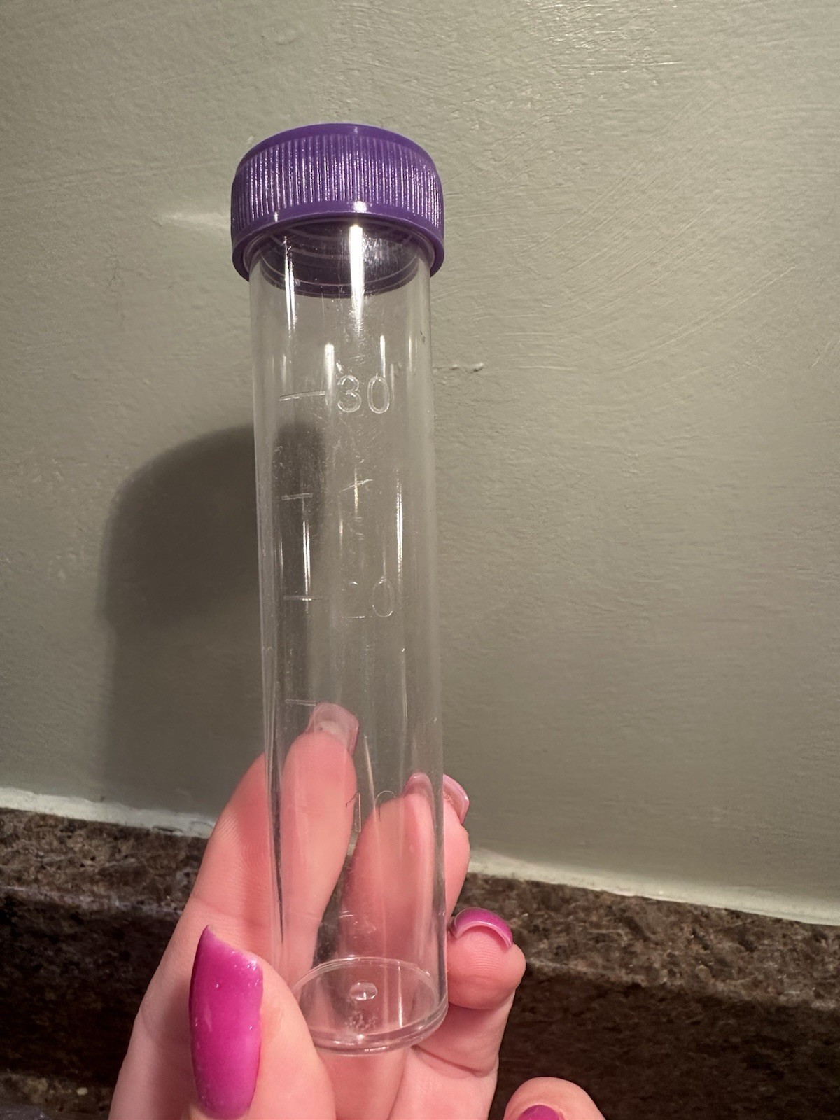 30ml Plastic Test Tubes with Purple Screw Caps 6Pcs x 30ml