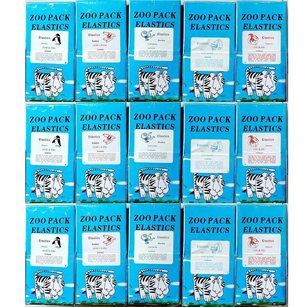 Dental Orthodontic Elastics Rubber Bands Free Latex Braces 15 Sizes For Choice