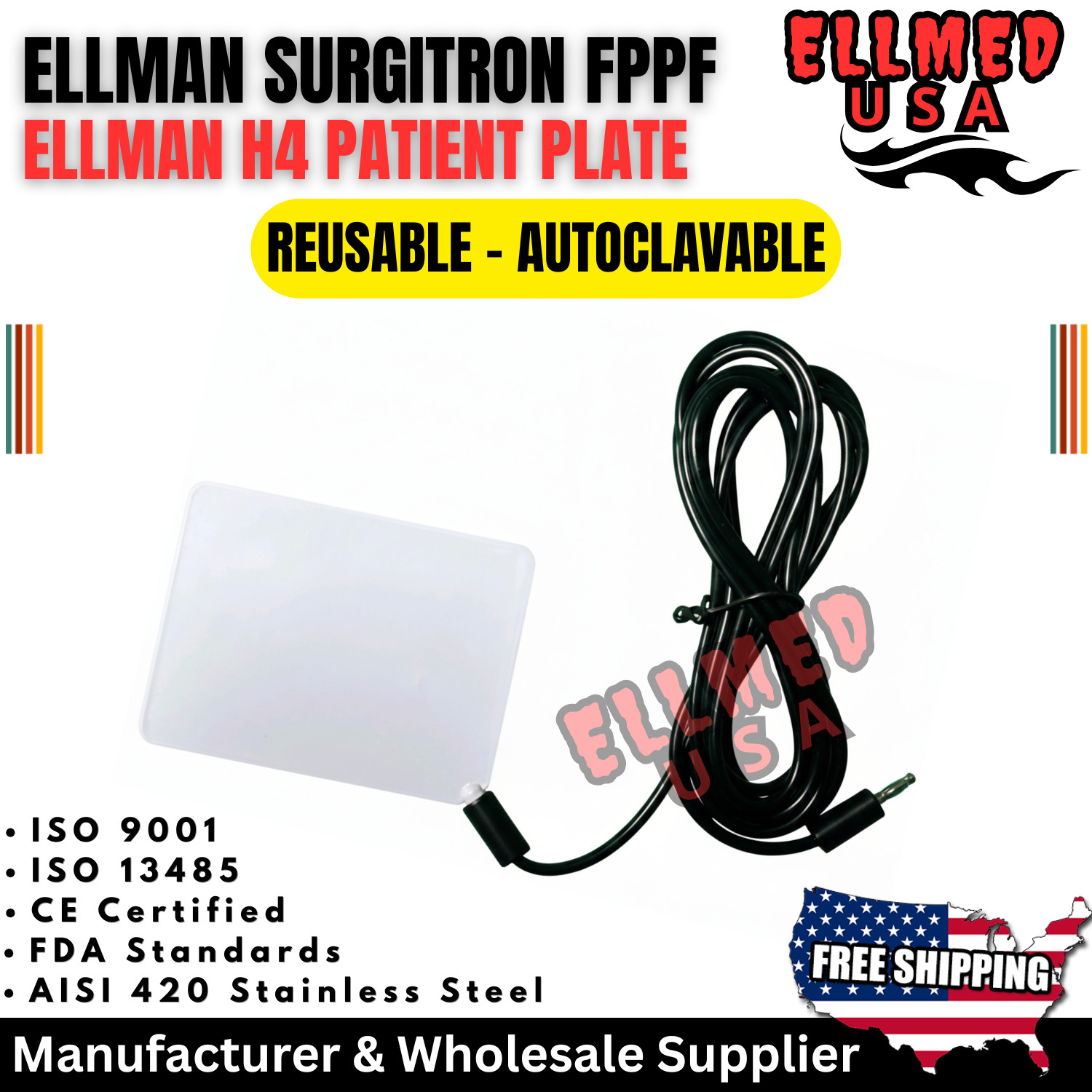 Ellman Surgitron FPPF Patient Plate antenna/ Ellman Surgitron H4 OEM Original CE