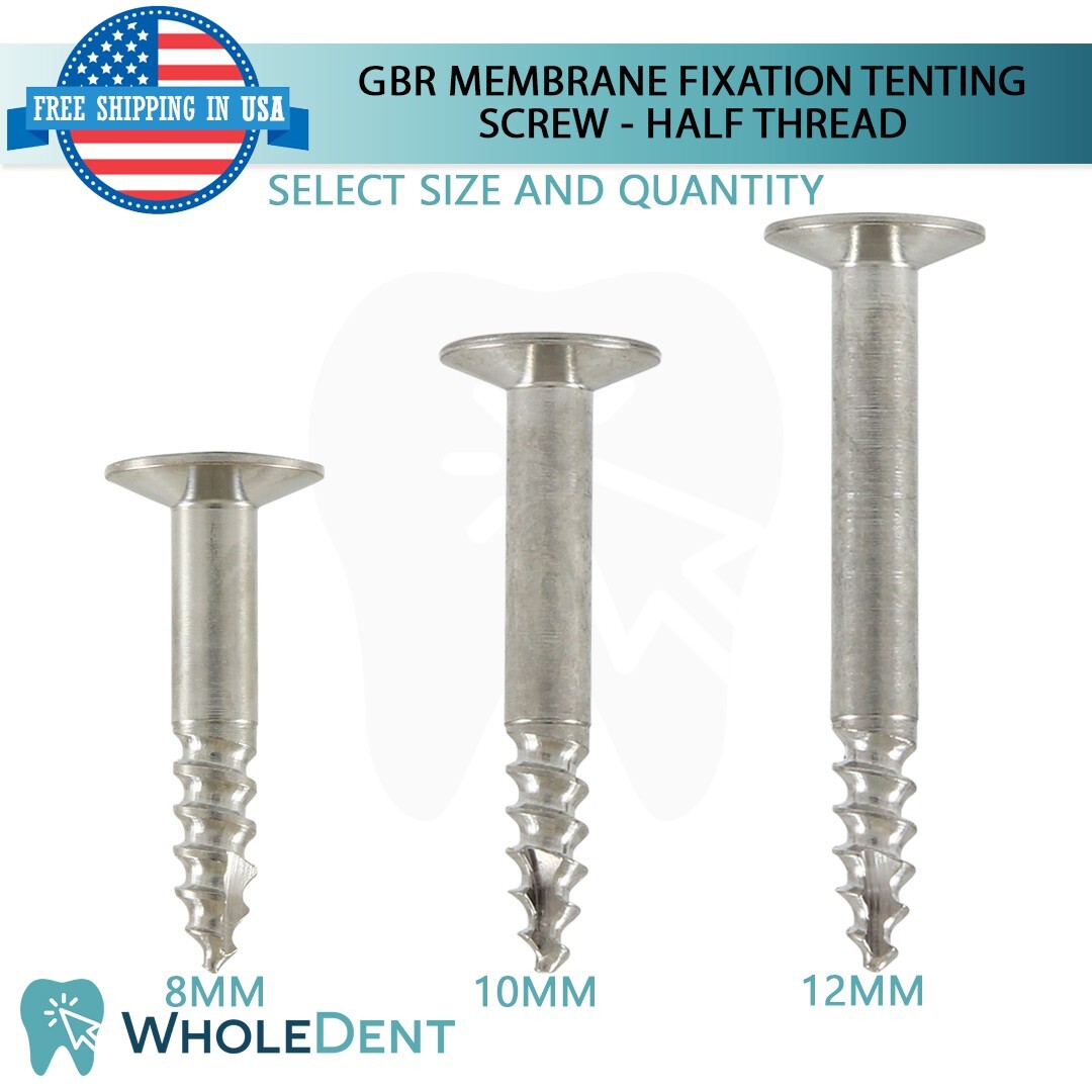 5x GBR Titanium Half Thread Tenting Screw Membrane Fixation Dental