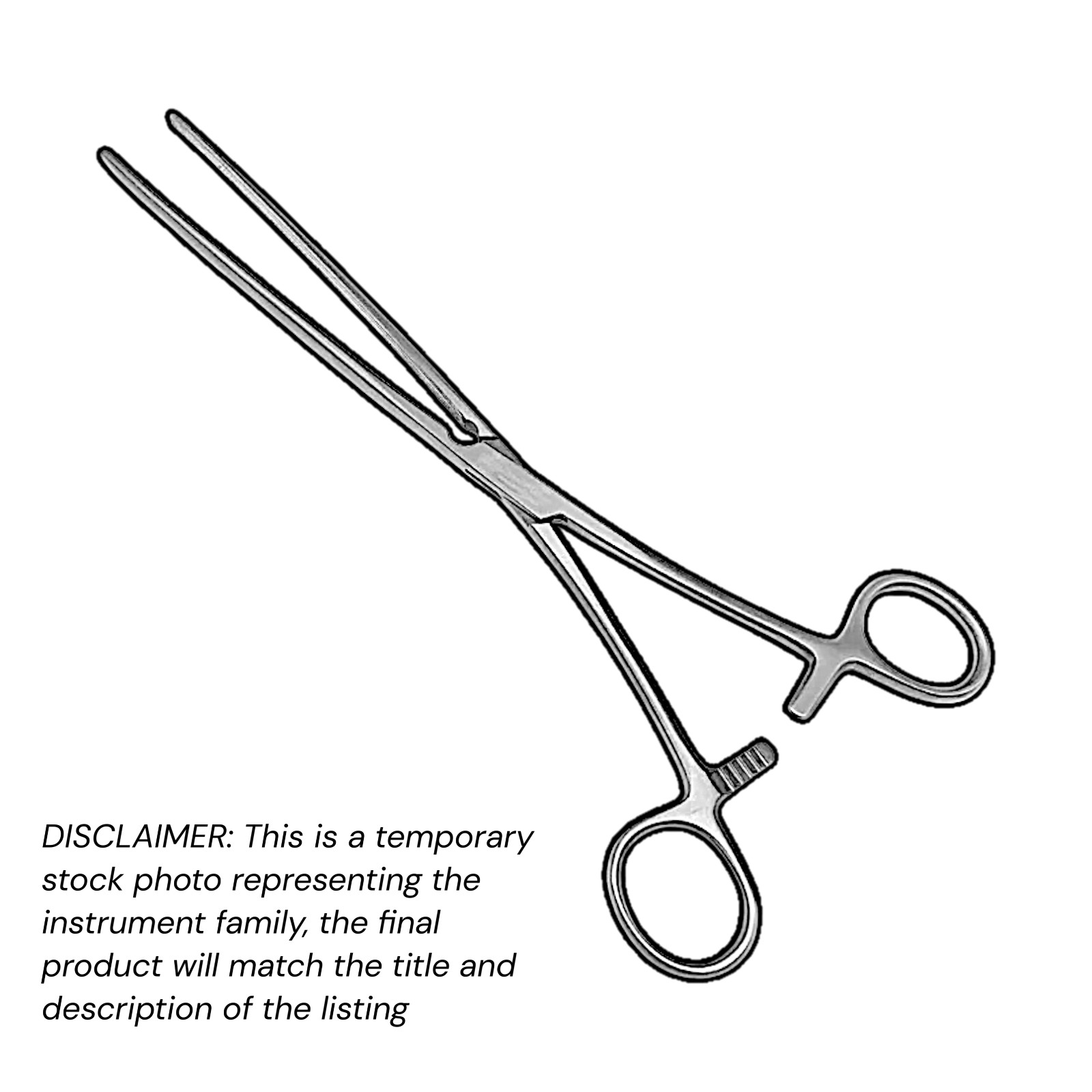 3 pcs Kocher Intestinal Forceps 10″ Straight Long. Serrated 5″ (12.7 cm) Long Vo