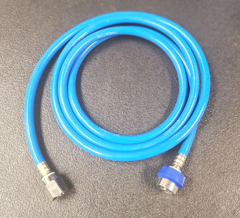 8 Foot Medical Conductive Vacuum Hose with two connectors – Blue