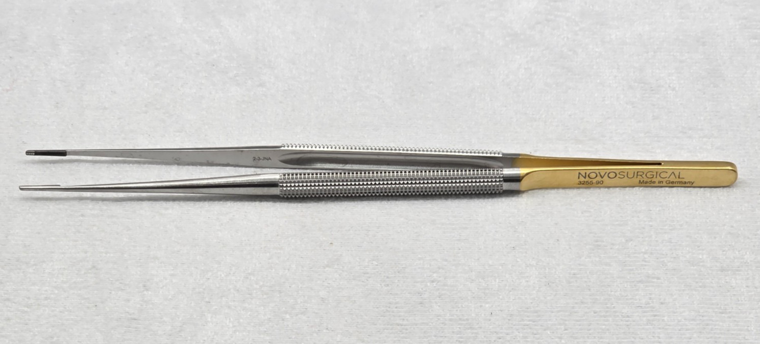 NovoSurgical 3255-90 Micro Diamond Jaw Forceps 7″ Straight Plastics Surgical