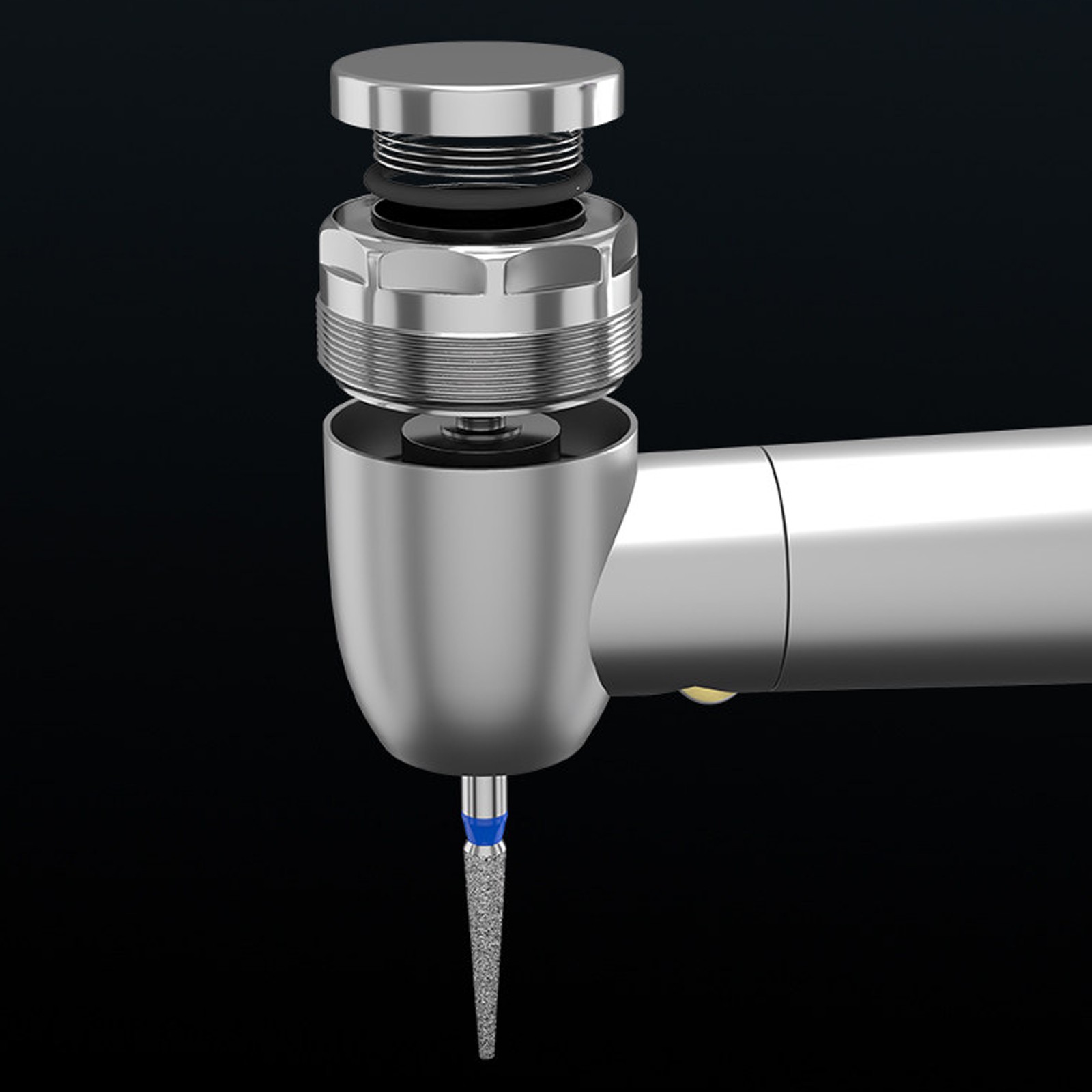 Dental Fiber Optic E-generator LED High Speed Handpiece Push Turbine 4 Holes