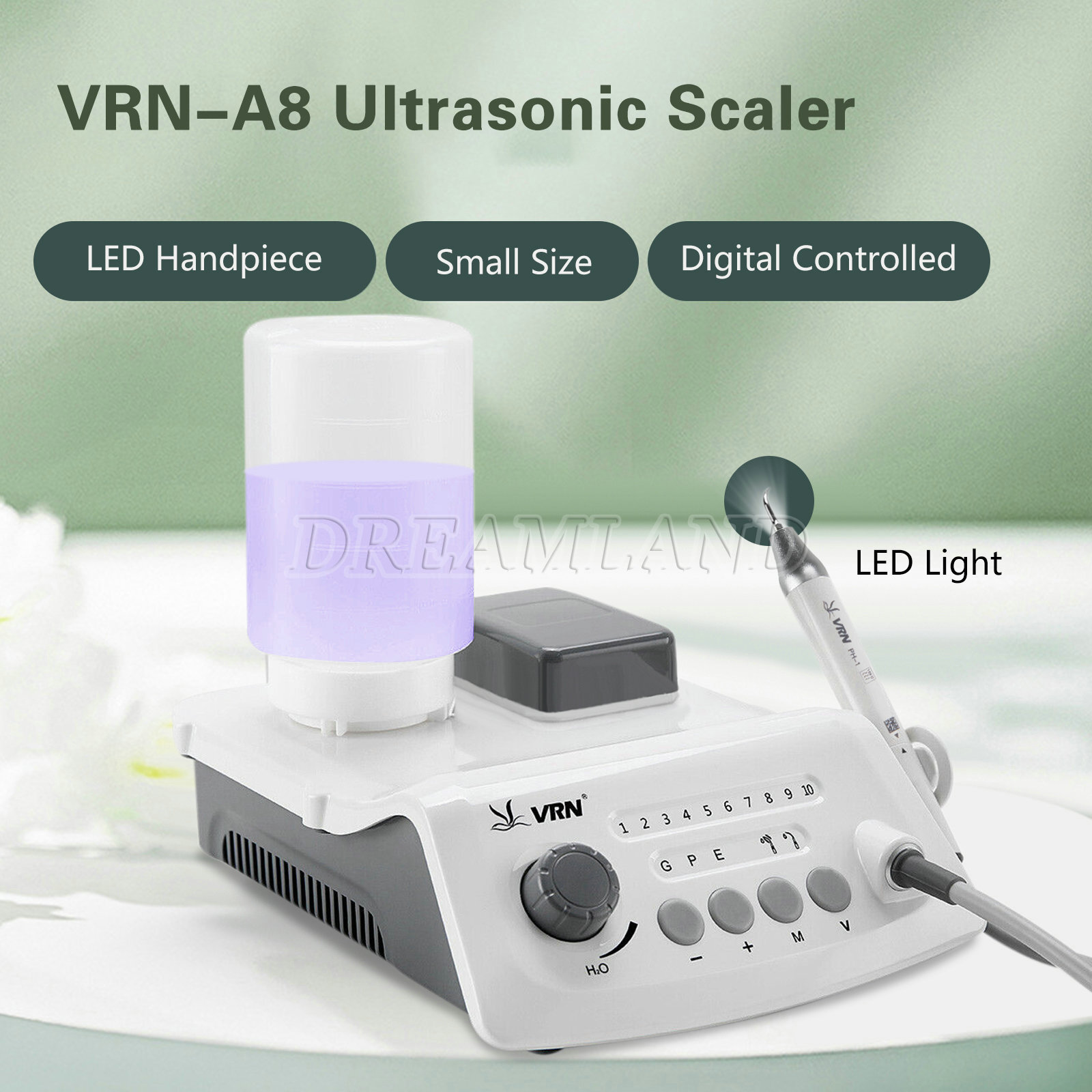 Dental Wireless Digital Ultrasonic Scaler w/ LED Detachable Handpiece VRN-A8 FDA