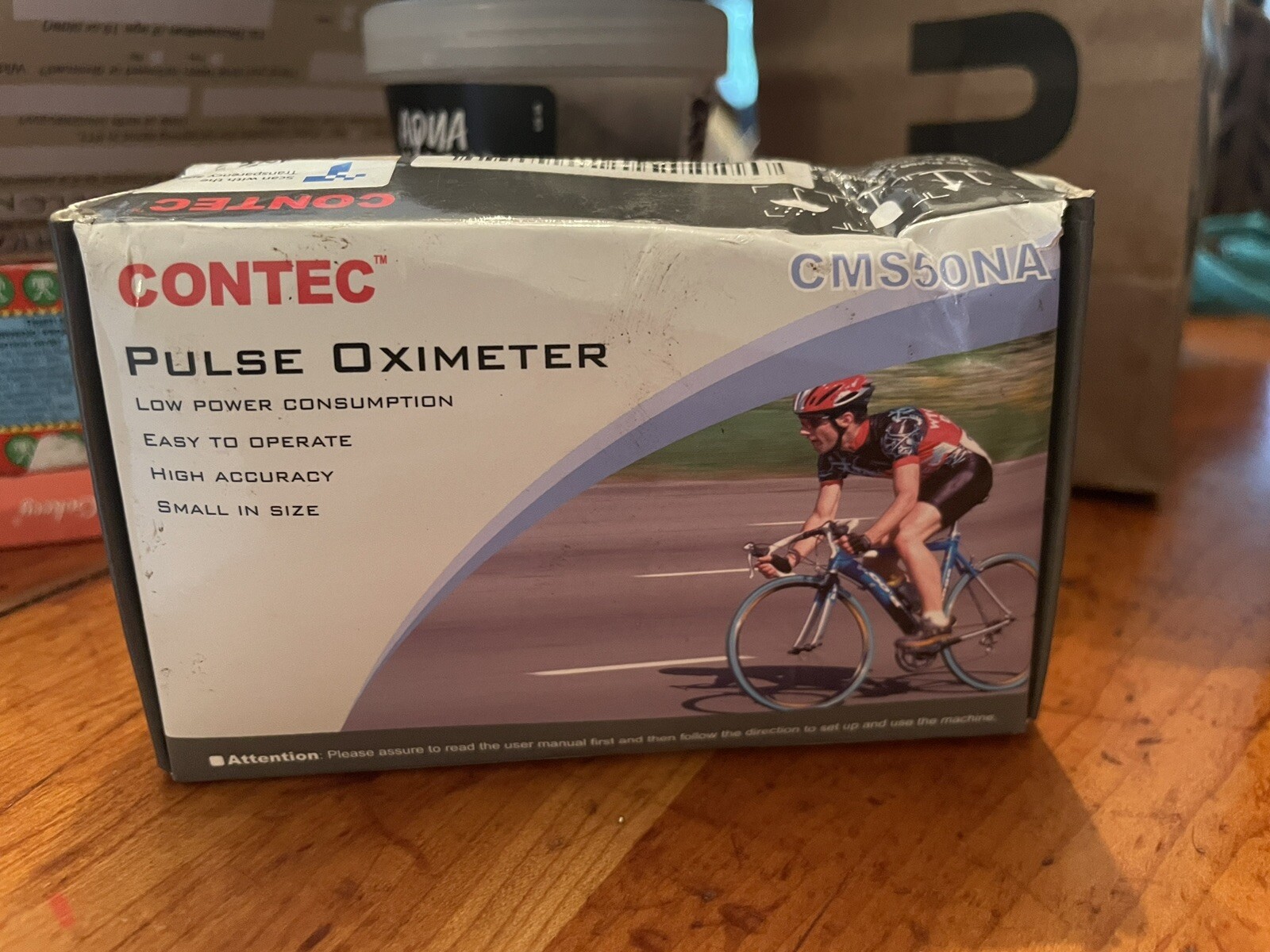 CONTEC CMS50NA Fingertip Pulse Blood Oxygen Saturation Monitor Blue Oximeter