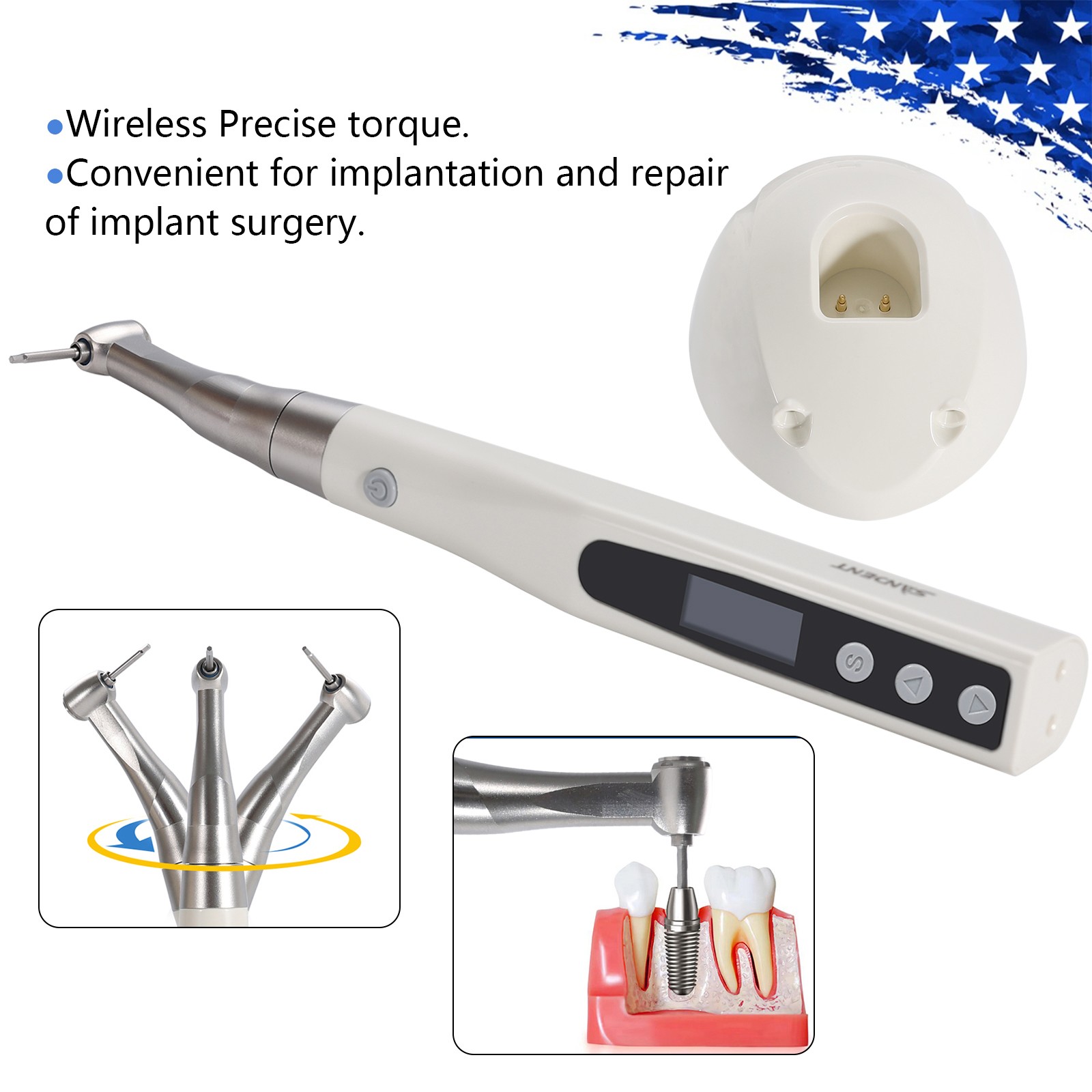 Dental Air Water Spray Tri-3 Way Syringe Handpiece ^ 2 Nozzles Tips Tubes nvbtr
