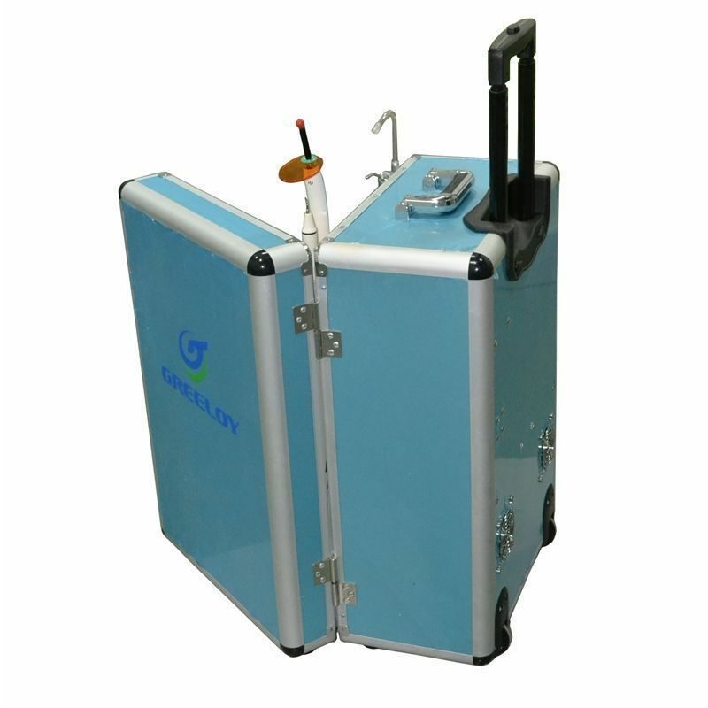 Greeloy GU-P206 Dental Portable Unit+Air Compressor+Curing Light+Scaler 2/4H CE