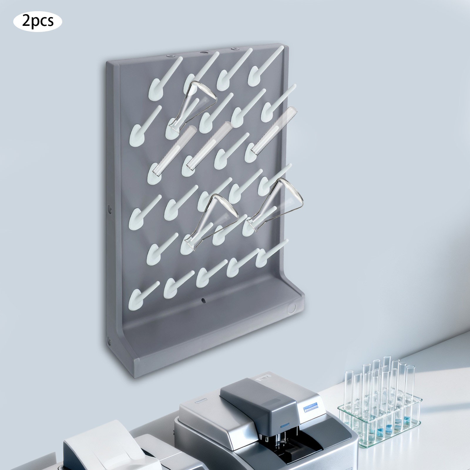 Lab Drying Rack Draining Rack Glassware Clean Dry 27Pegs/52 Pegs Detachable