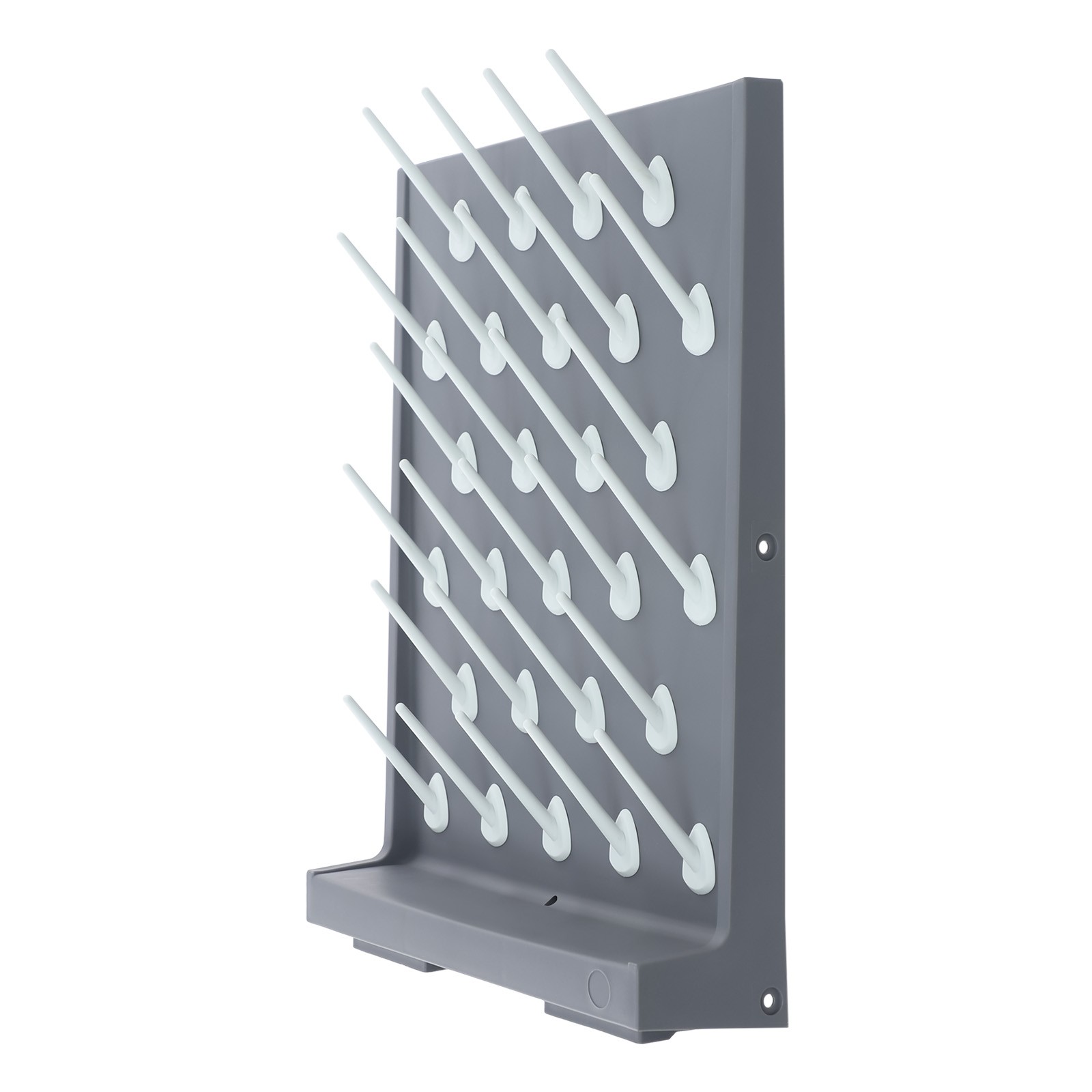 2PCs Lab Supply Wall Desk Drying Rack 52 pegs/27 Pegs Cleaning Equipment Grey PP