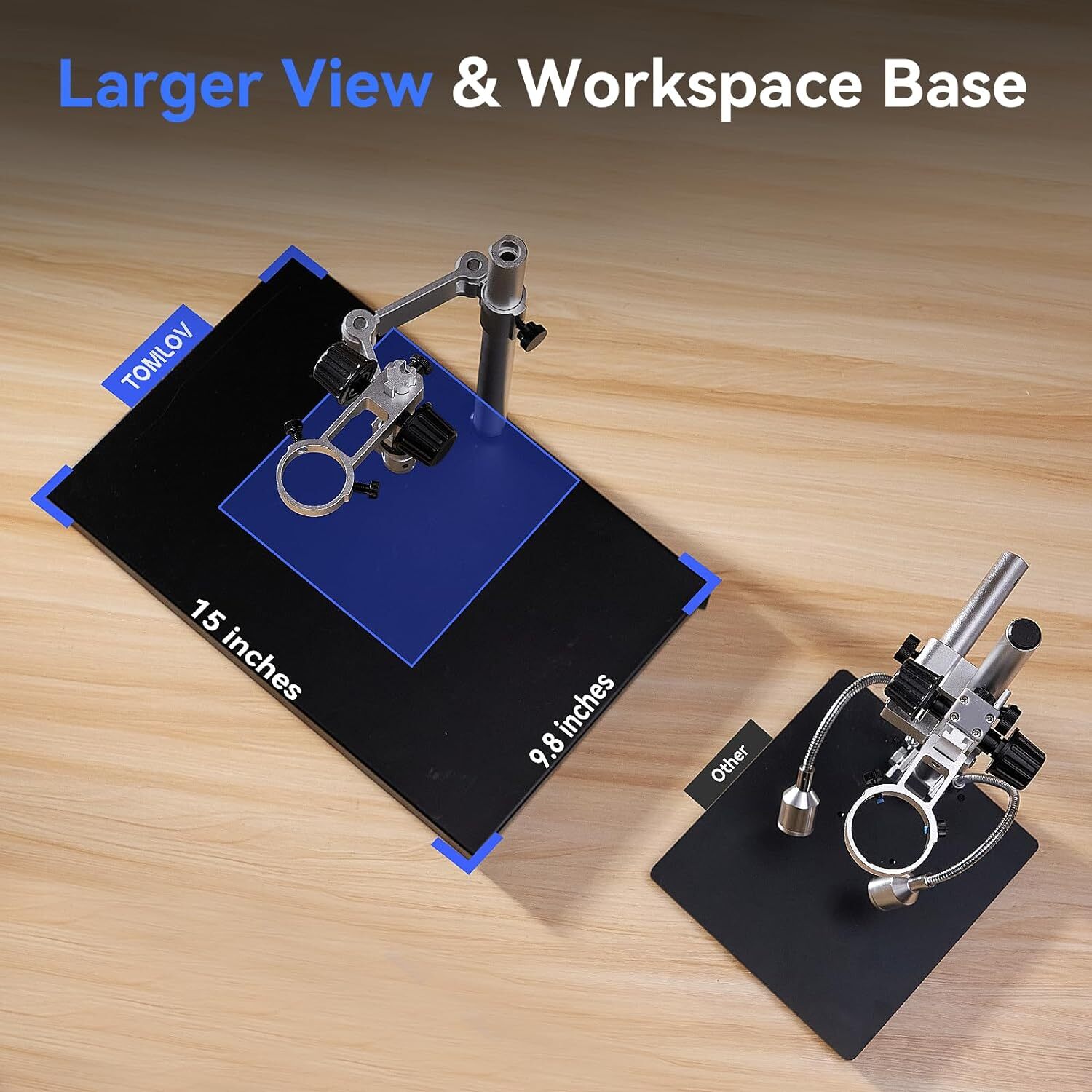 TOMLOV 4K Digital Microscope 2000X 10.1” 52MP Entire Coin Microscope Soldering