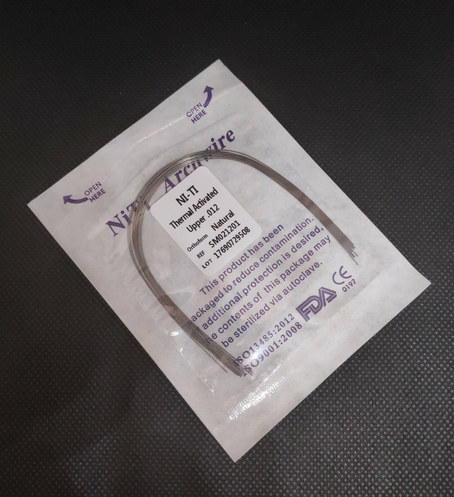 Dental Orthodontic Thermal Activated Niti Wires Round Arch Wires Natural Form