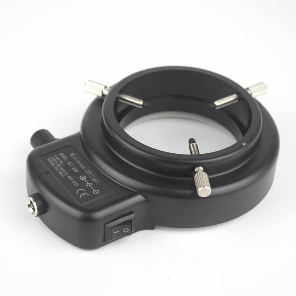 High Brightness 144 LED Bulbs Microscope Ring Light Illuminator Lamp US Plug