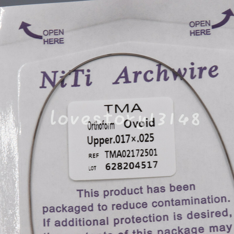 Dental 50 Pcs Orthodontic Rectangular TMA Arch Wire Titanium Molybdenum Alloy