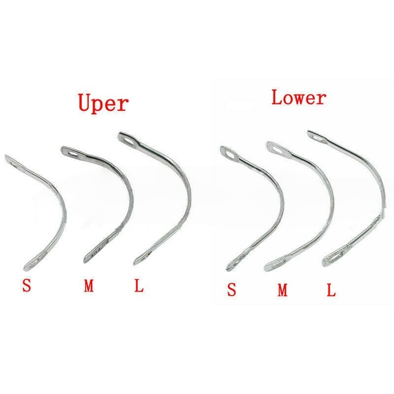 20Pcs/Bag Dental Instrument Palatal Bar/Lingual Bars Lower Upper Removable S/M/L