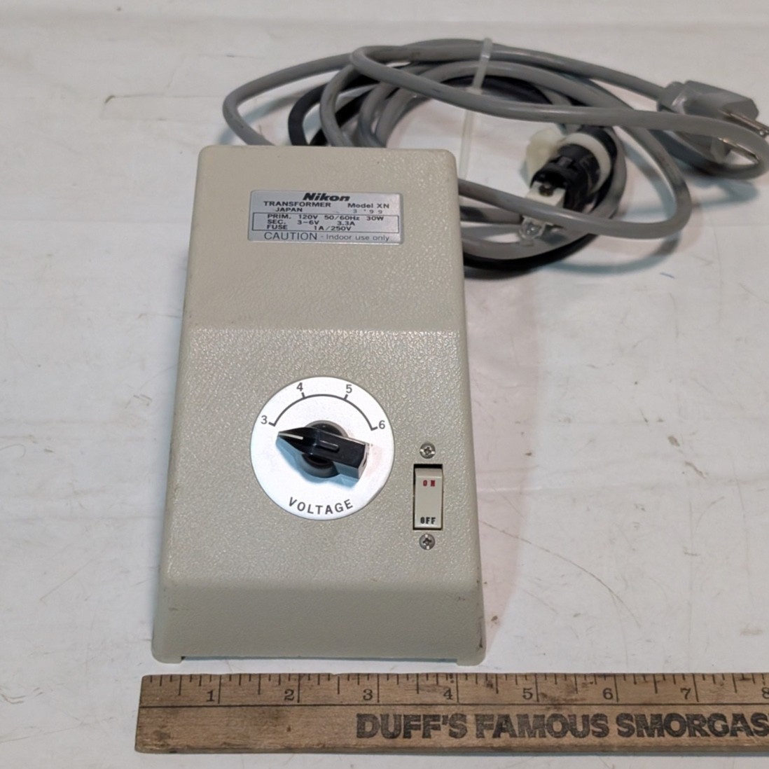 Nikon Model XN Microscope Control Transformer 120VAC 50Hz/60Hz 30W