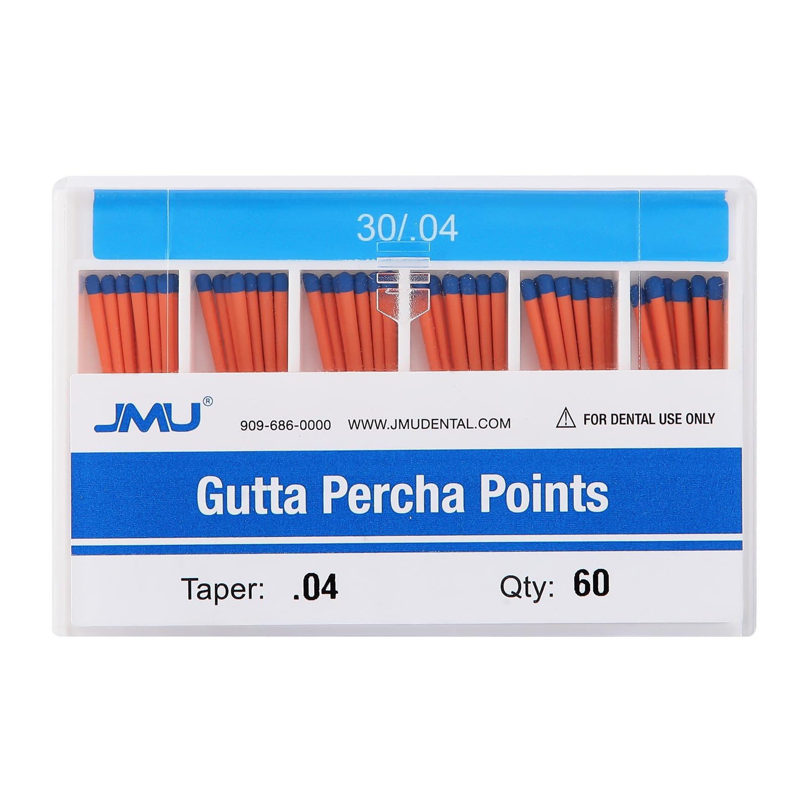 Dental Gutta Percha Points .04 Taper, #30, Spill-Proof Box, 60pcs