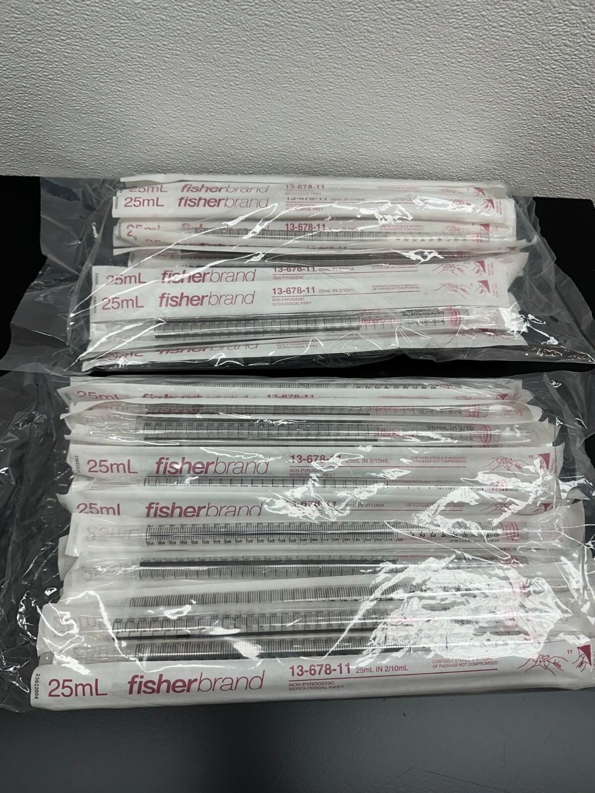 Fisher Scientific Cat No 13-678-11 Fisherbrand 25mL Disposable Serological Pipet