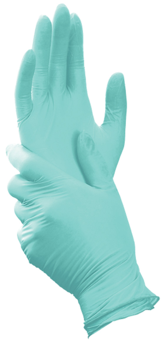 LARGE Nitrile Exam Medical Powder Free Gloves Teal Blue BLOSSOM 1000/cs (10 bxs)