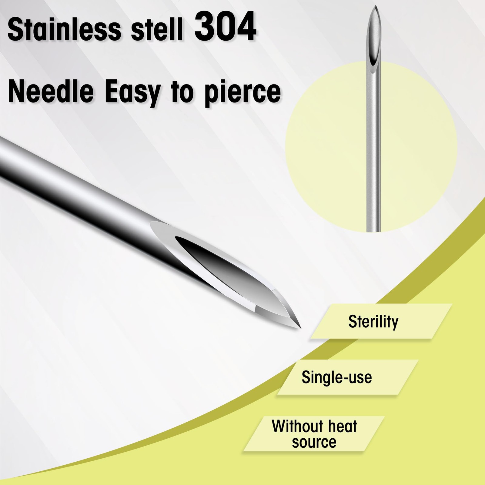 100 Pack 30Ga 13mm 1/2 in Disposable Needdles for Scientific and 30G inch