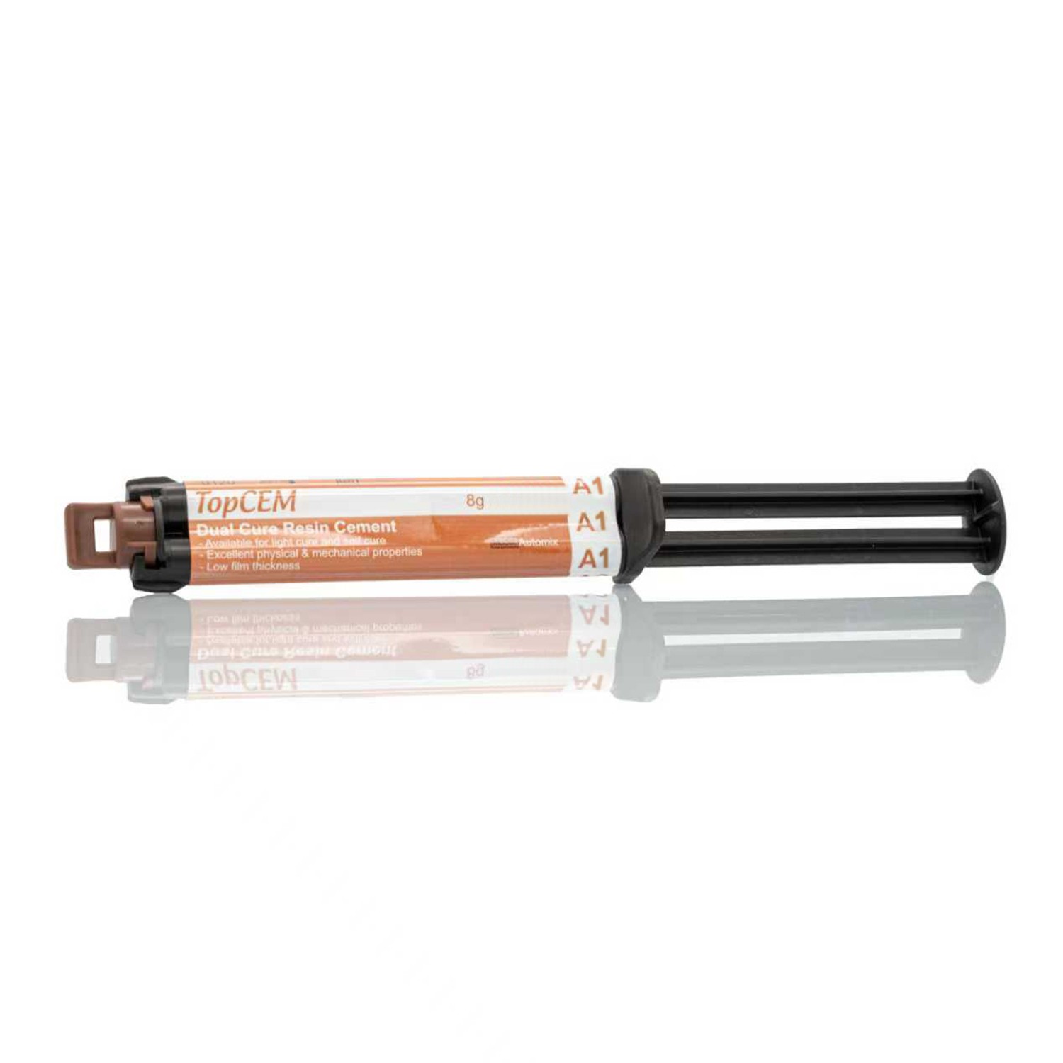 TopCEM Dual Cure Resin Cement Dual cure Automix Syringe 8g/pk A1 A2 TR Shade