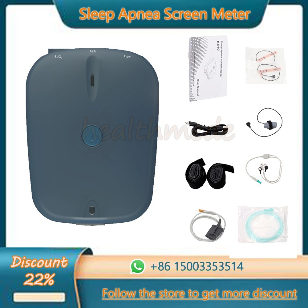 CONTEC RS10 Sleep Apnea Screen Meter Spo2 PR Nose Air Flow PC Analysis Software