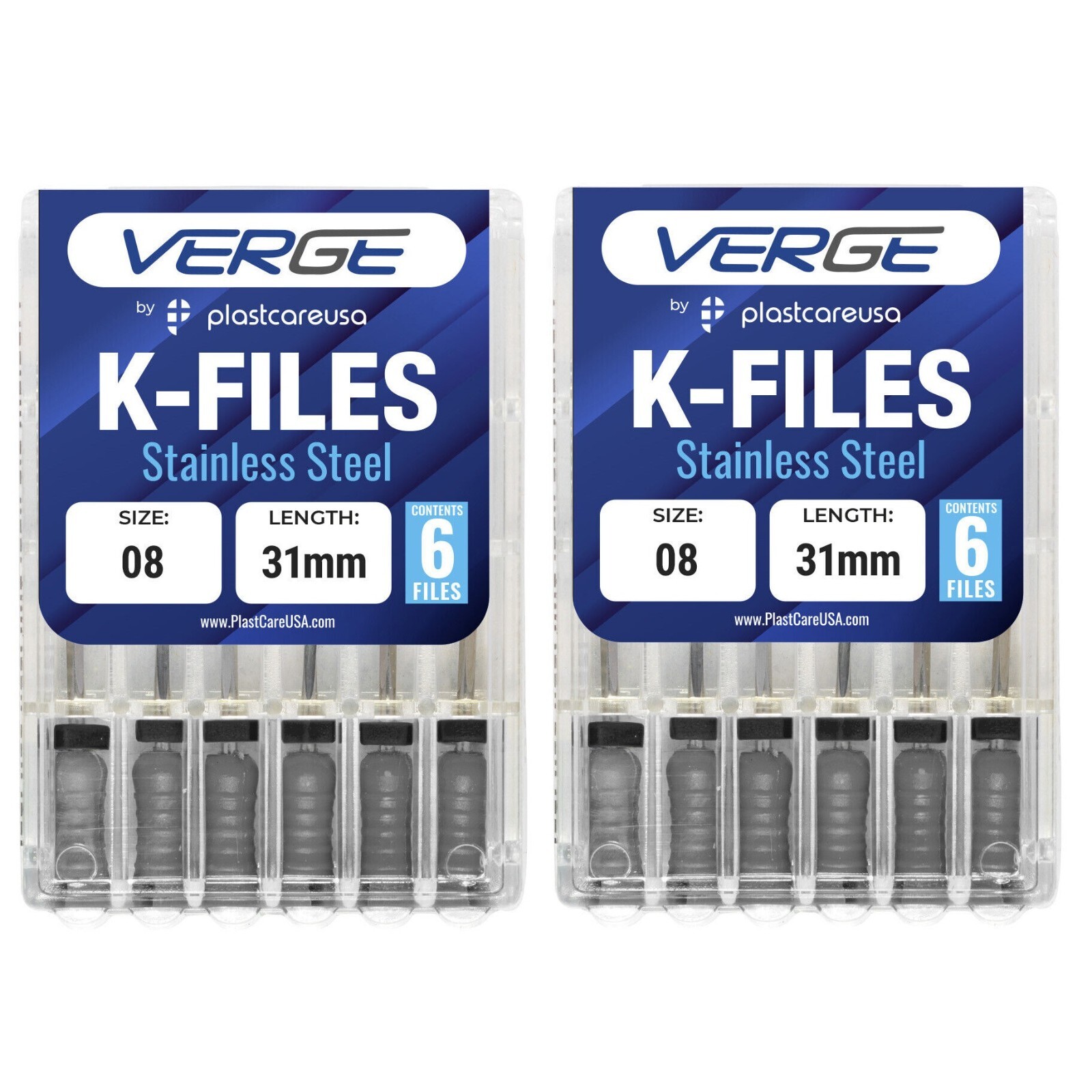 2X Size 8 31mm Endo K-Files, Endodontic Dental K Files (Stainless Steel)
