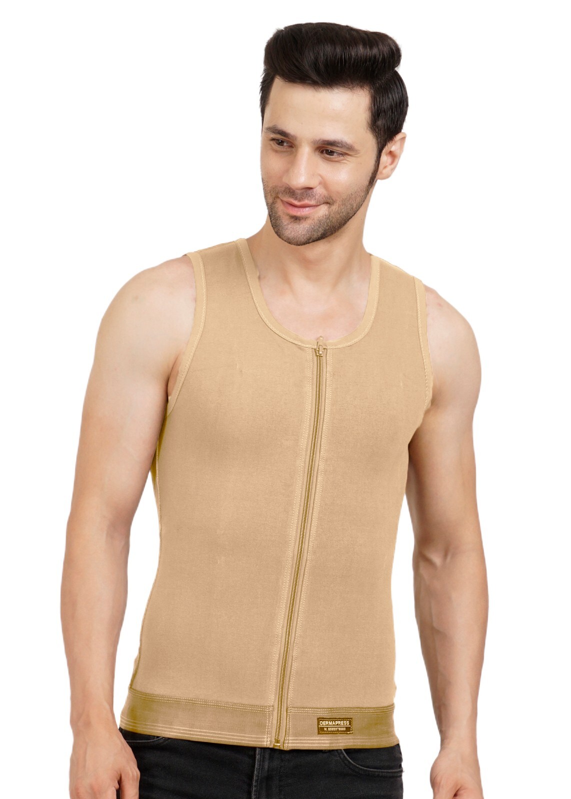 Gynecomastia and Liposuction Medical Compression Full Vest,ZIP, MICROPOLY FABRIC