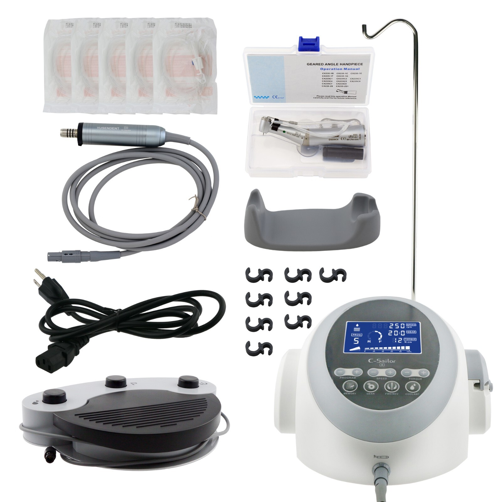 COXO Dental Implant Surgical Handpiece Motor System Contra Angle C-Sailor+ 20:1
