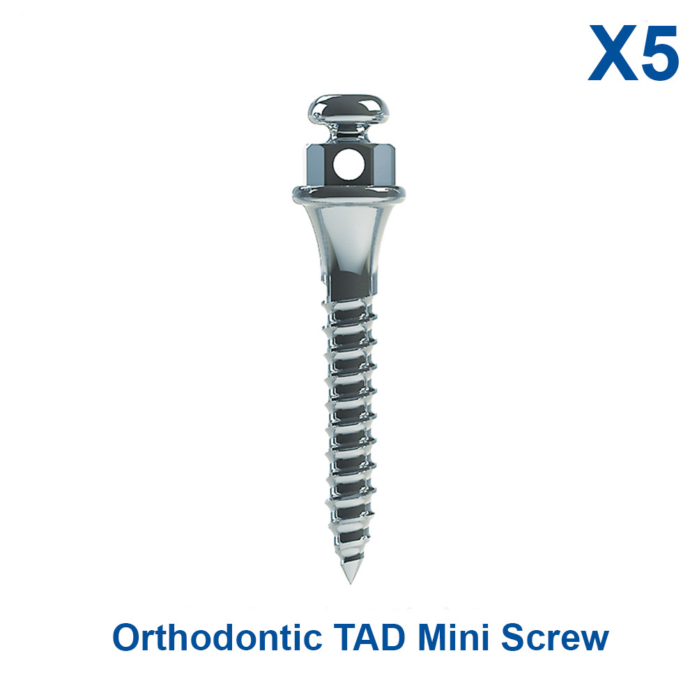 5x Titanium Orthodontic TAD Mini Screw Fixture Absolute Anchorage Ø1.5 / Ø2.0