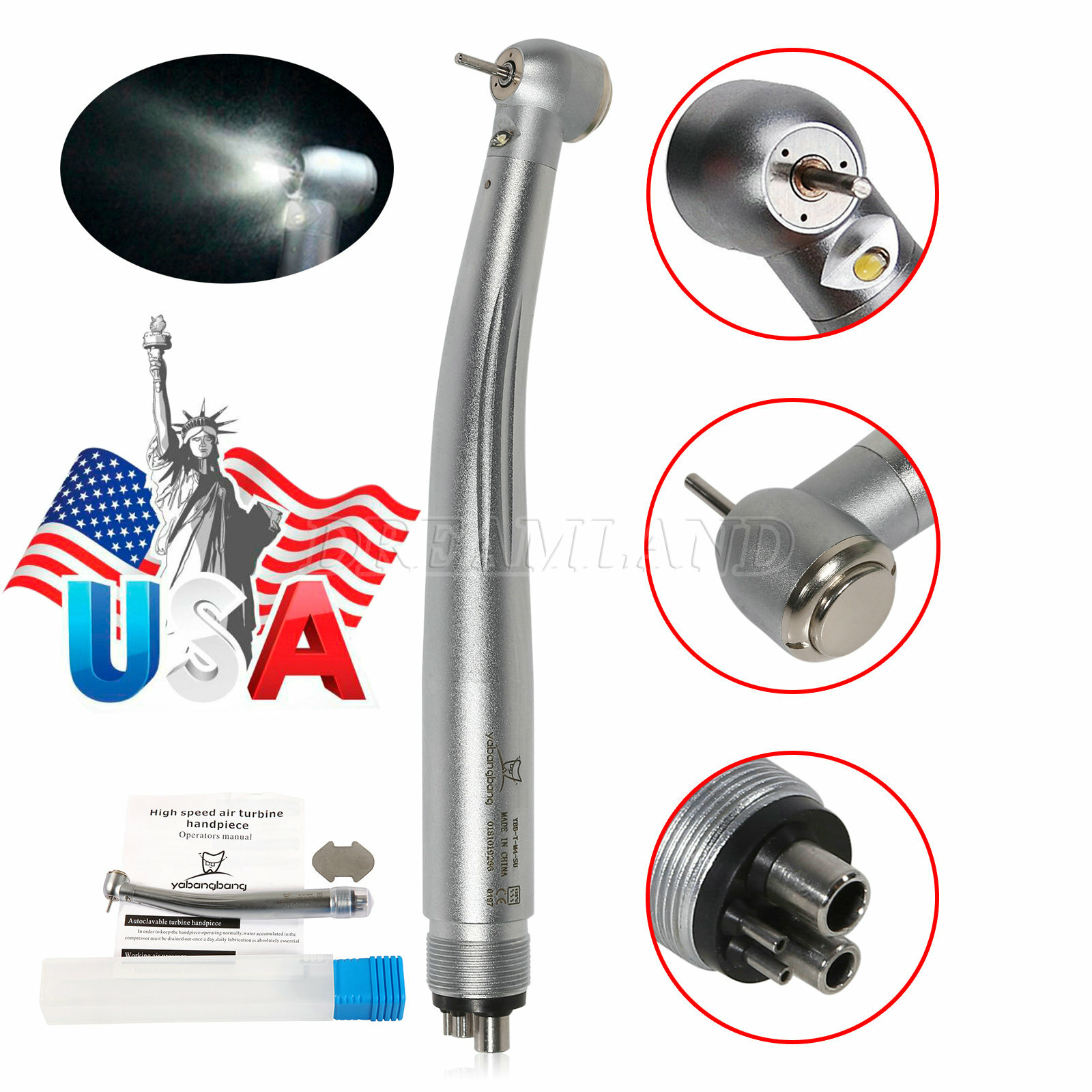 bang E-generator Dental LED Fiber Optic High Speed Handpiece 2/4 holes