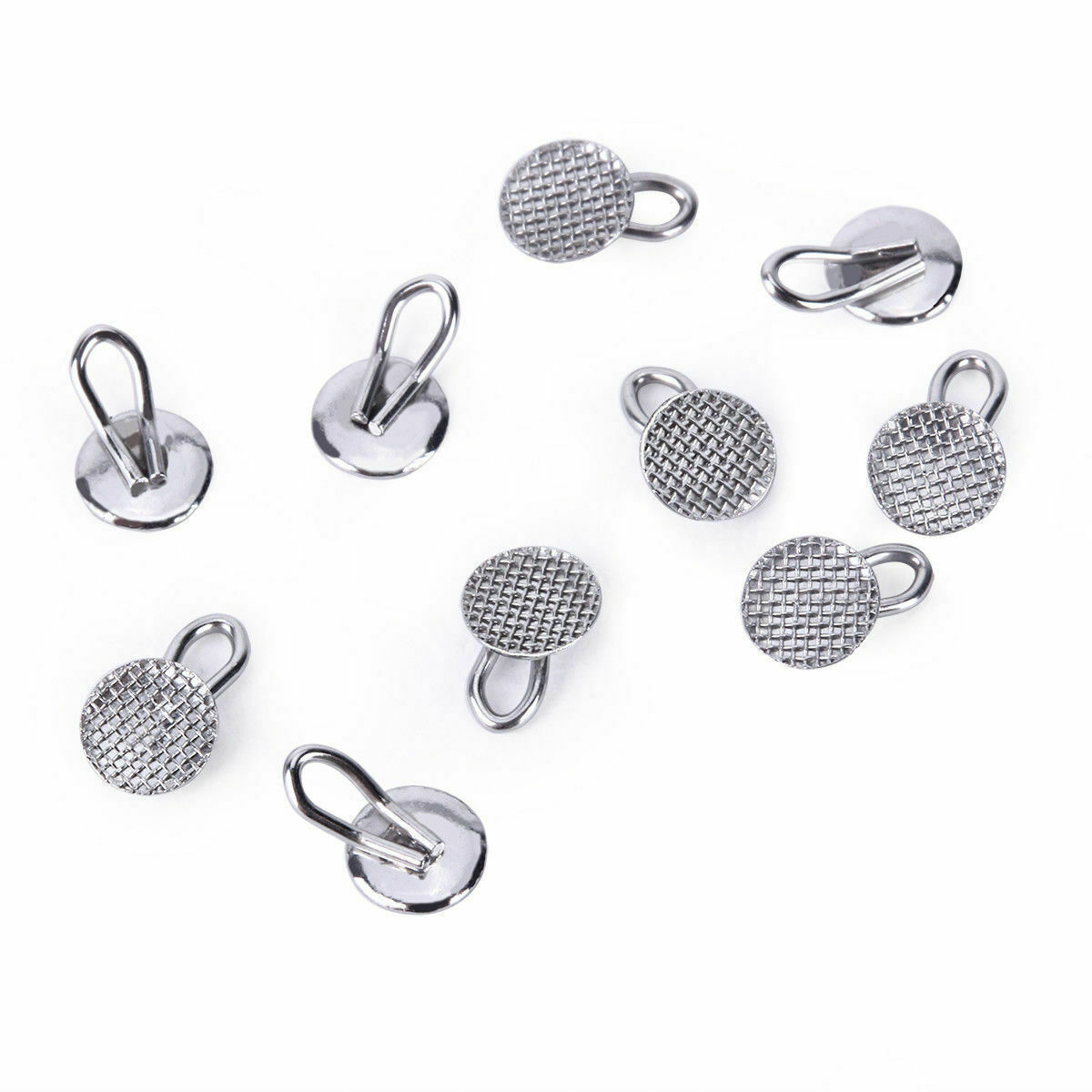 AZDENT Dental Orthodontic Lingual Buttons Bondable Round Base 8Models 10pcs/pack