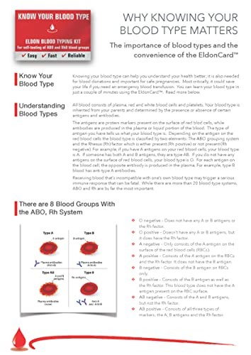 Eldoncard INC Blood Type Test (Complete KIT) – Find Out if 11 Piece Set, Red